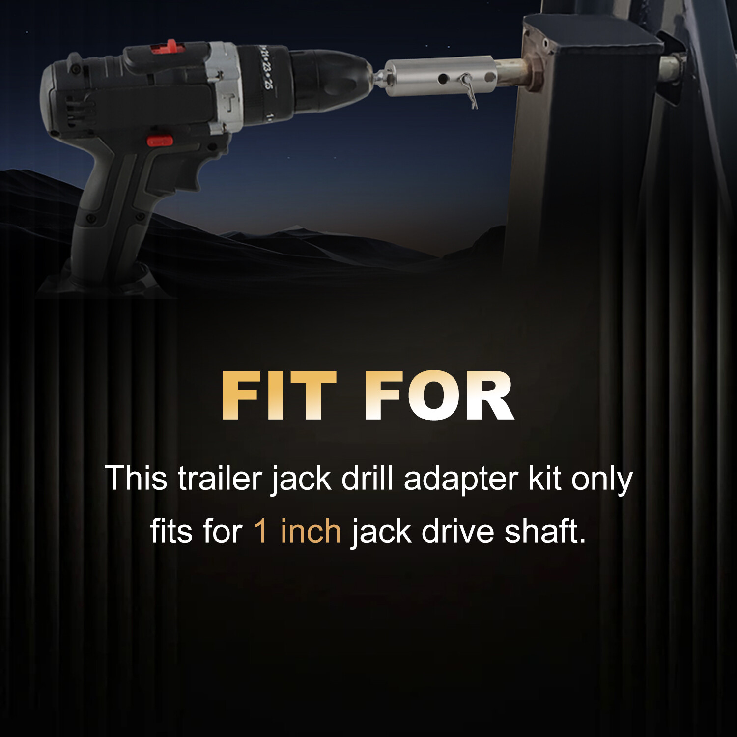 High Quality Trailer Jack Drill Adapter Kit for 1 Inch Jack Drive Shaft