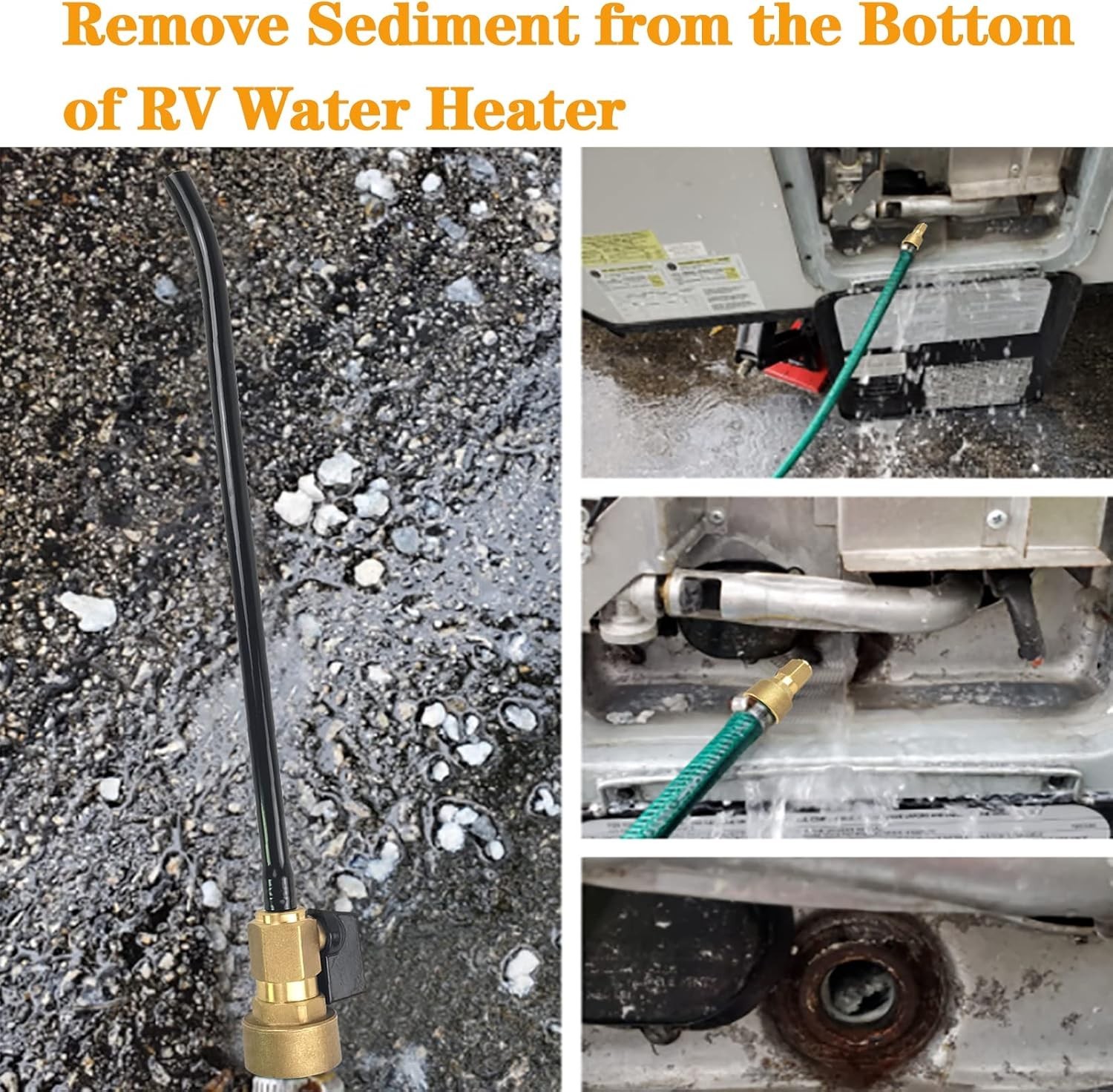 Copper RV Water Heater Tank Rinser – Effortless Sediment Removal Tool