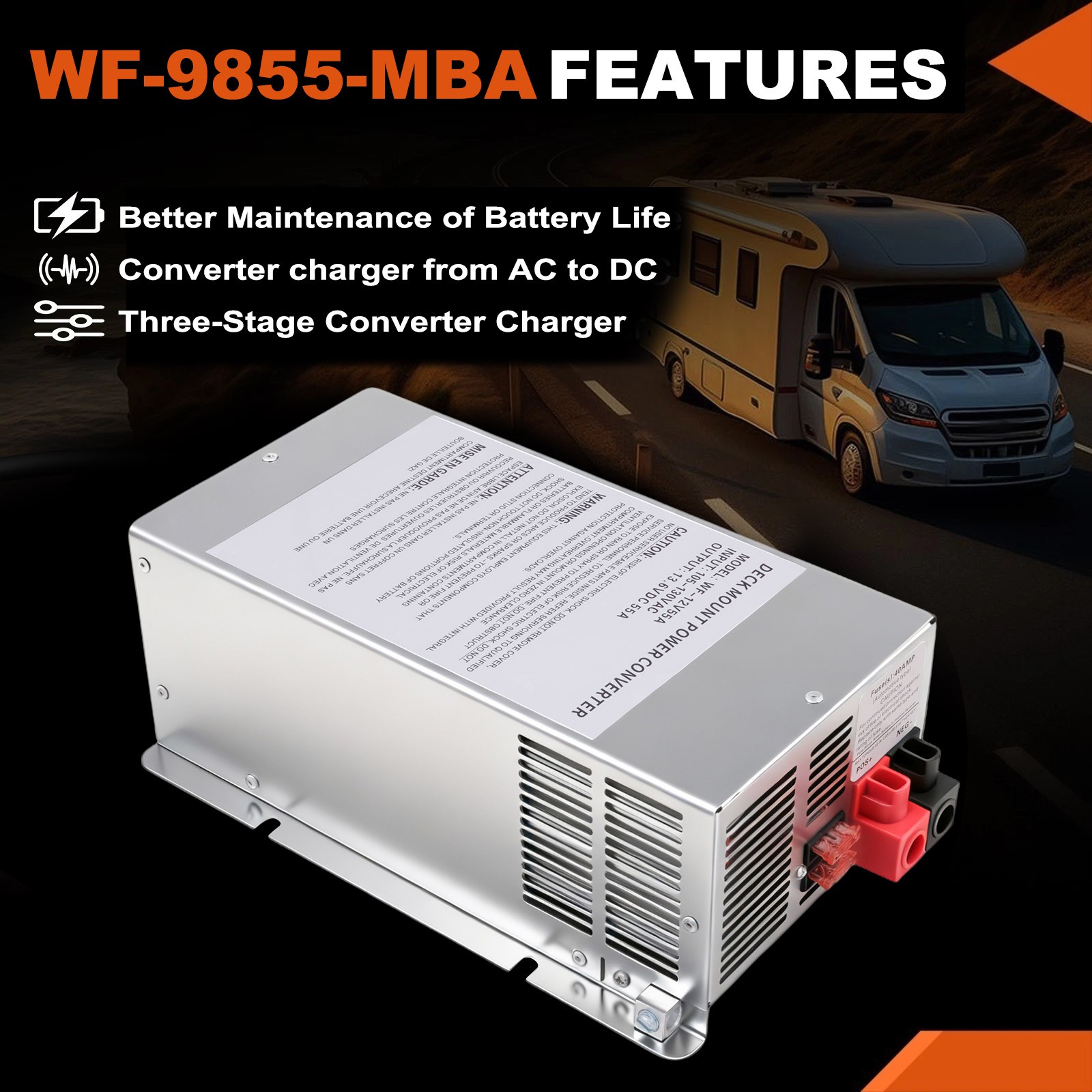 For WF-8955-AD 9800 RV Converter Main Board Assembly 55 Amp Battery Charger Unit