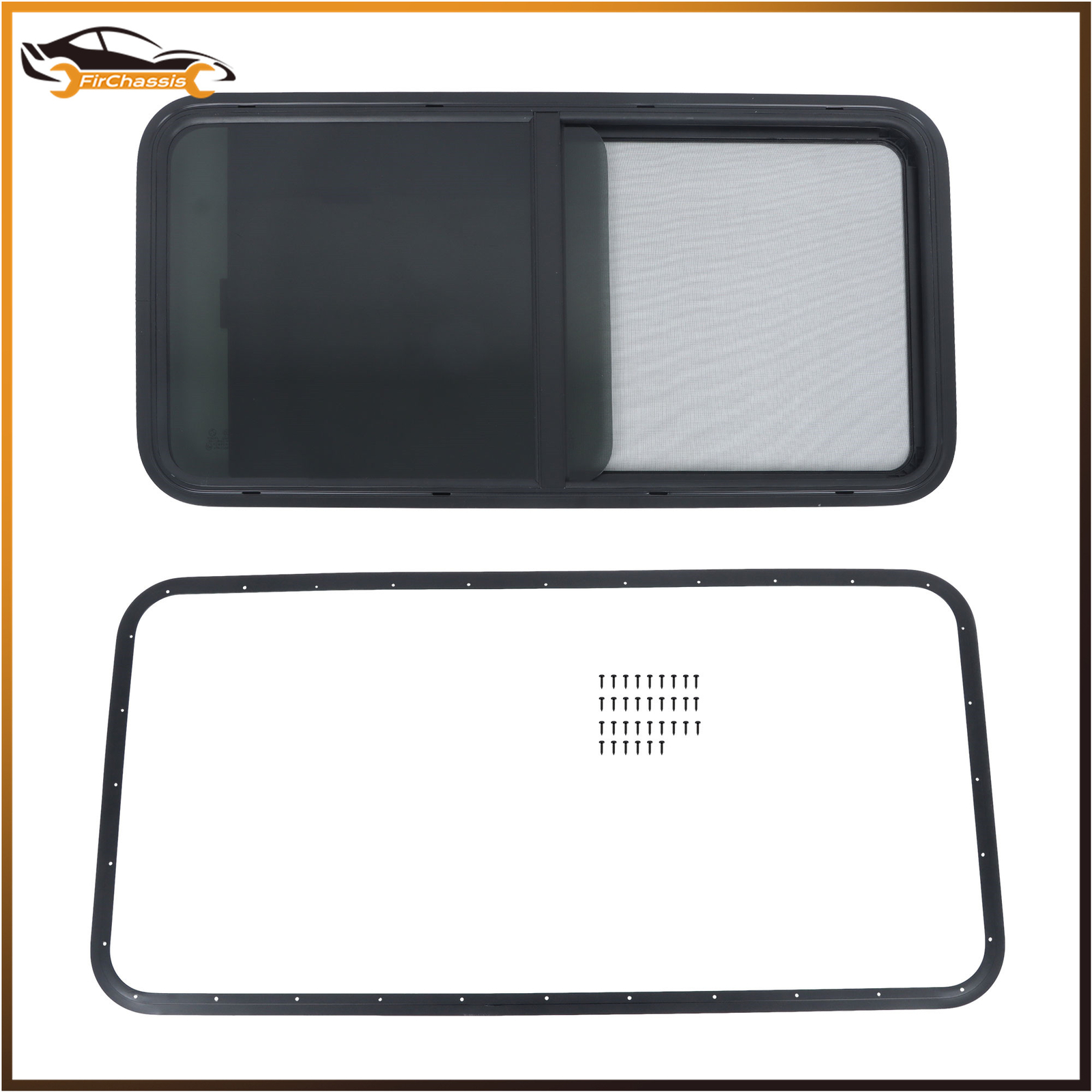 42″W x 22″H RV Horizontal Slider Window For Camper Motorhome DOT Certification