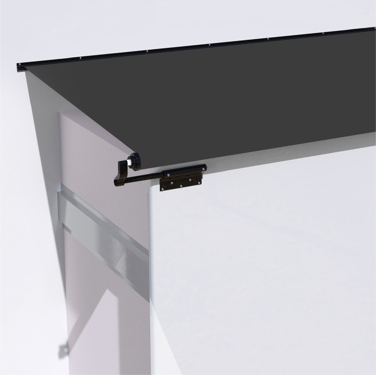 Awnlux 7ft RV Camper Trailer Slide Topper awning-Assemblies, black frame