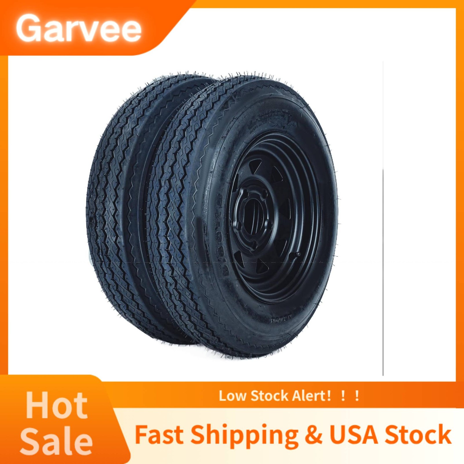 5.30-12 Size Specification Fits The Trailer Tire On Rim, 6PR Load Range C Traile