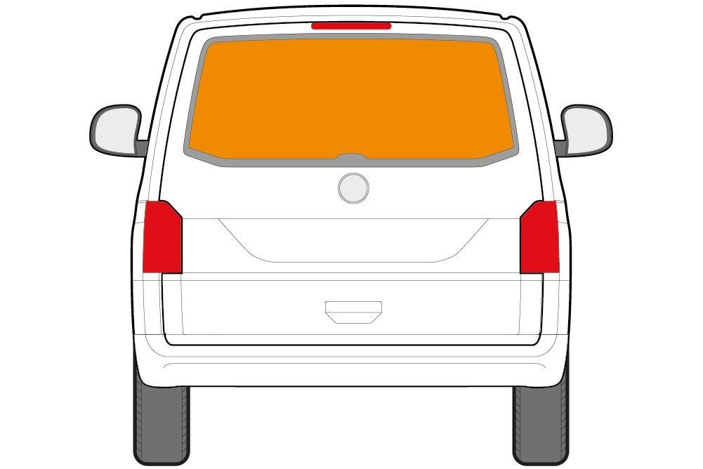 Just Kampers Tailgate Thermal Thermo Blind Silver Screen For VW T6 Transporter