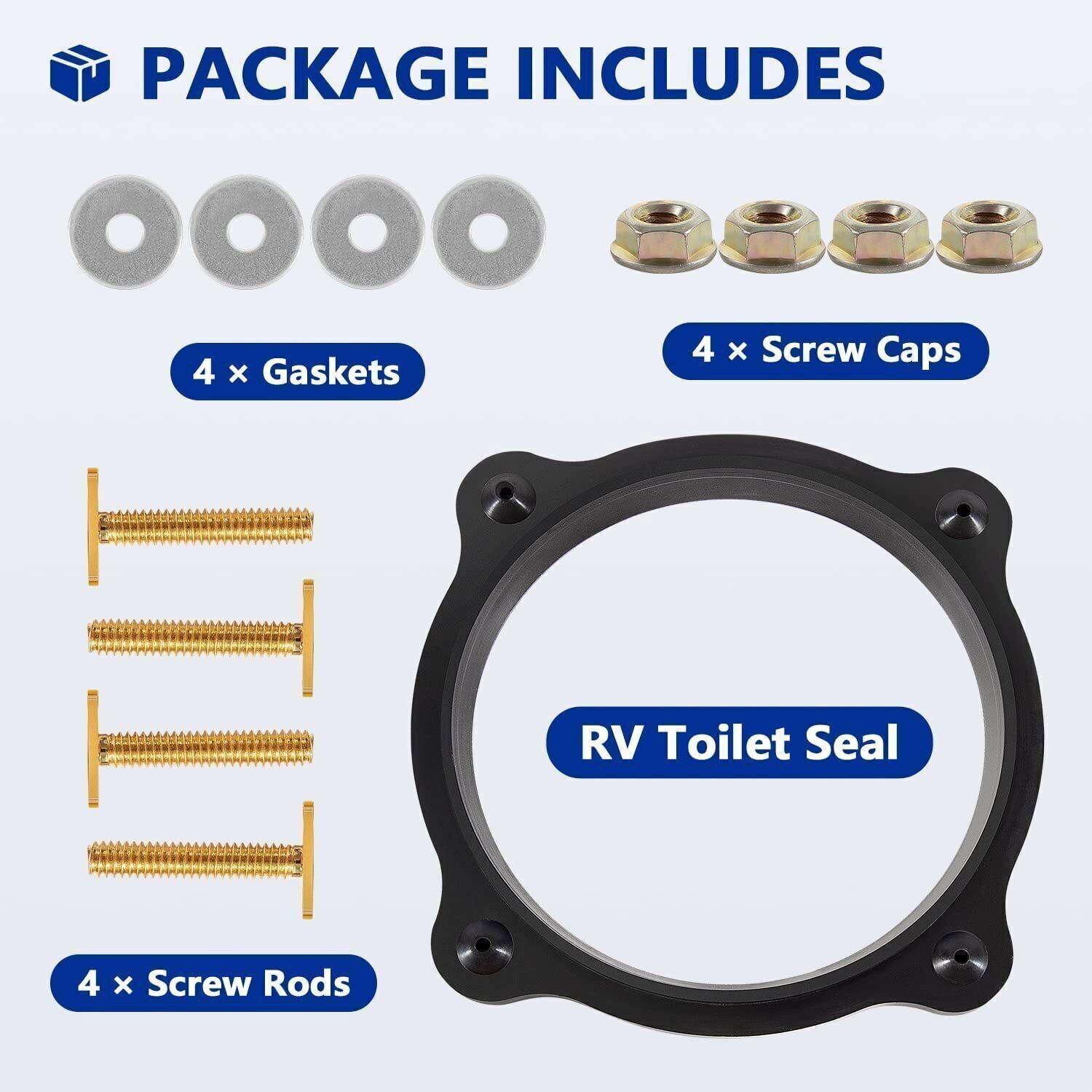 New Floor Flange Seal Kit 385310063 For VacuFlush 706 806 1006 1106 RV Toilet