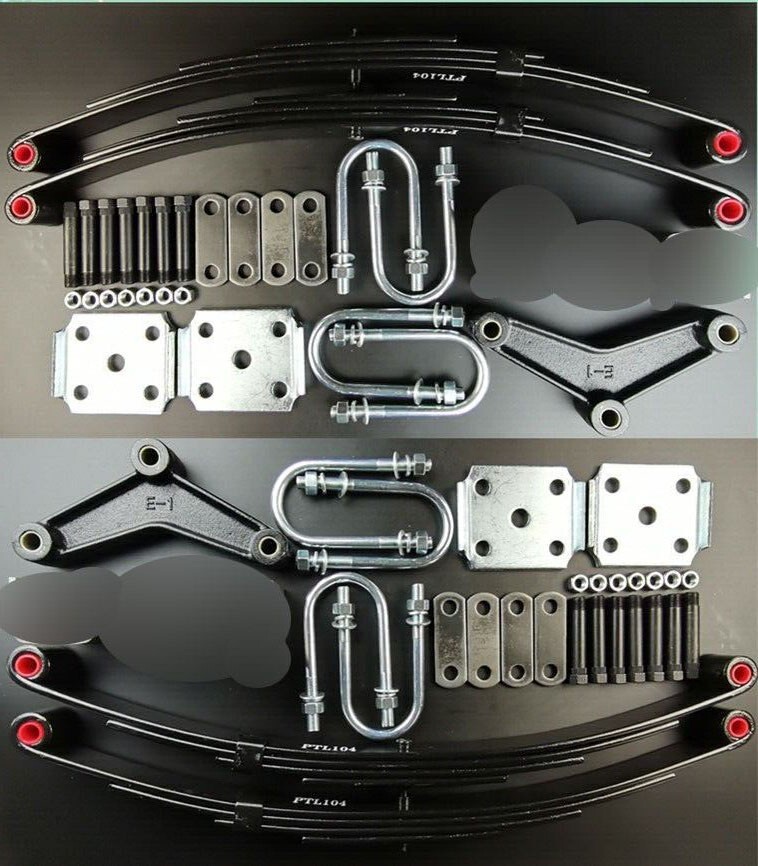 (4) Trailer leaf spring kit for tandem 7k 7,000 lb with u-bolts and Equalizers