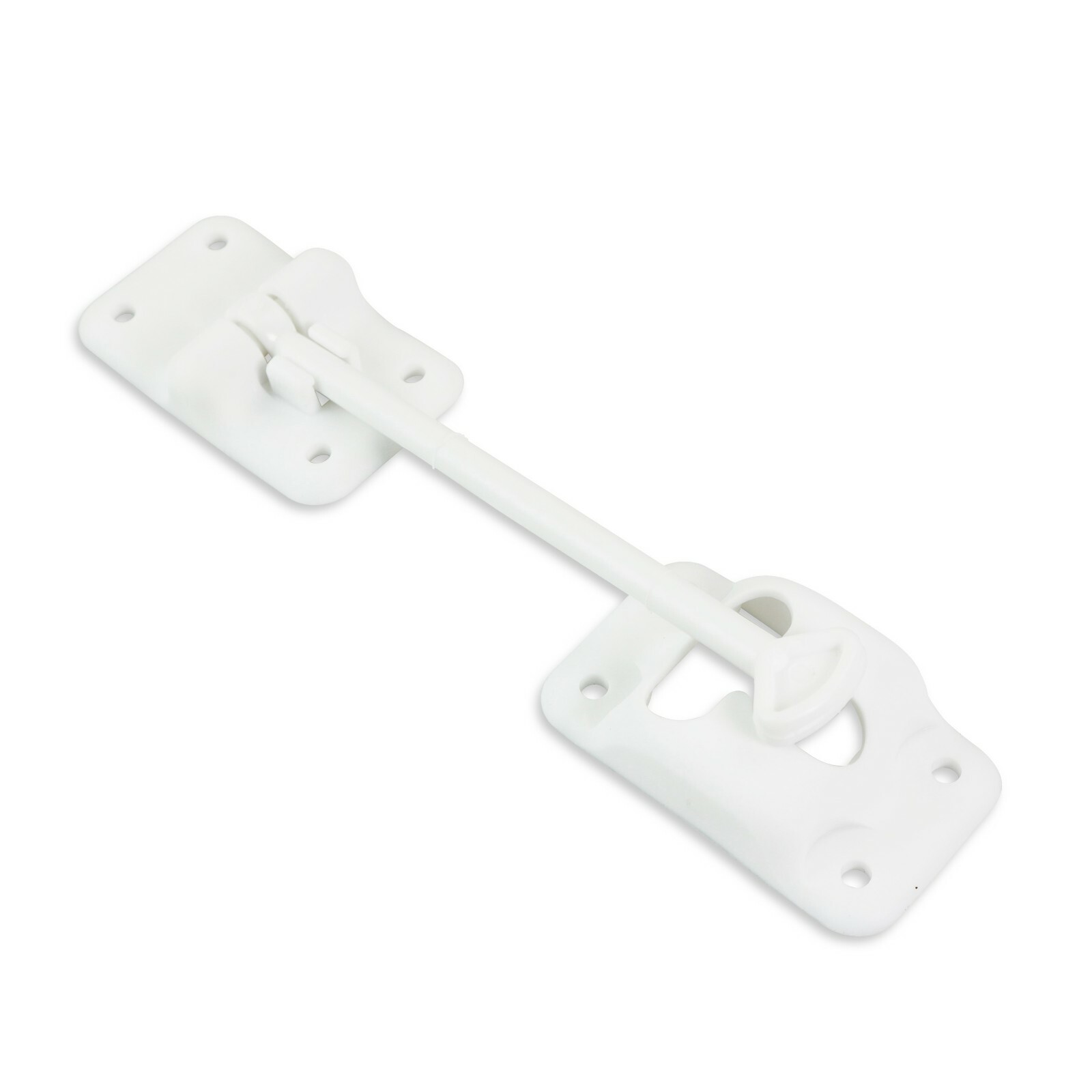 RV Trailer 6″ T-style Entry Door Catch Holder Plastic with Bracket White