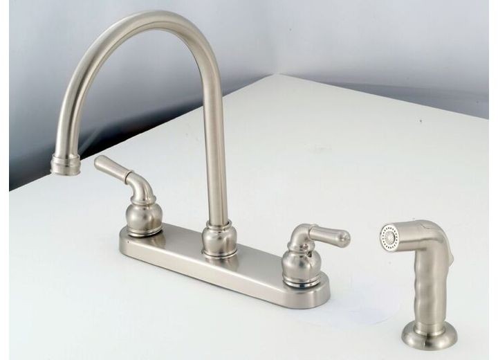 Empire NN801GSN-A 8″ Kitchen Faucet Gooseneck Spout Nickel