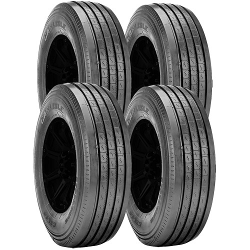 (QTY 4) ST235/85R16 Carlstar CSL 16 All Steel 132/127M LRG Black Wall Tires