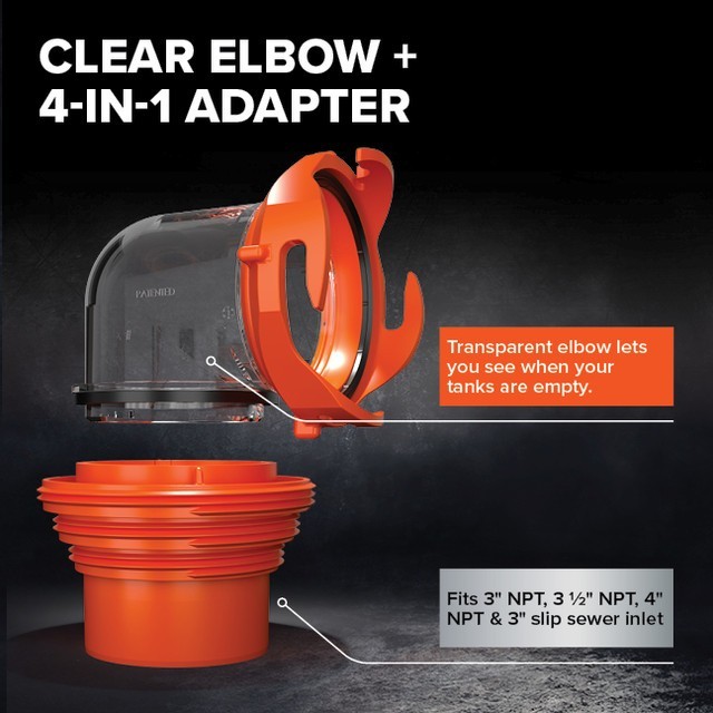 Camco Rhino Extreme 20ft RV Sewer Hose Kit with 4in1 Elbow and Caps 39867