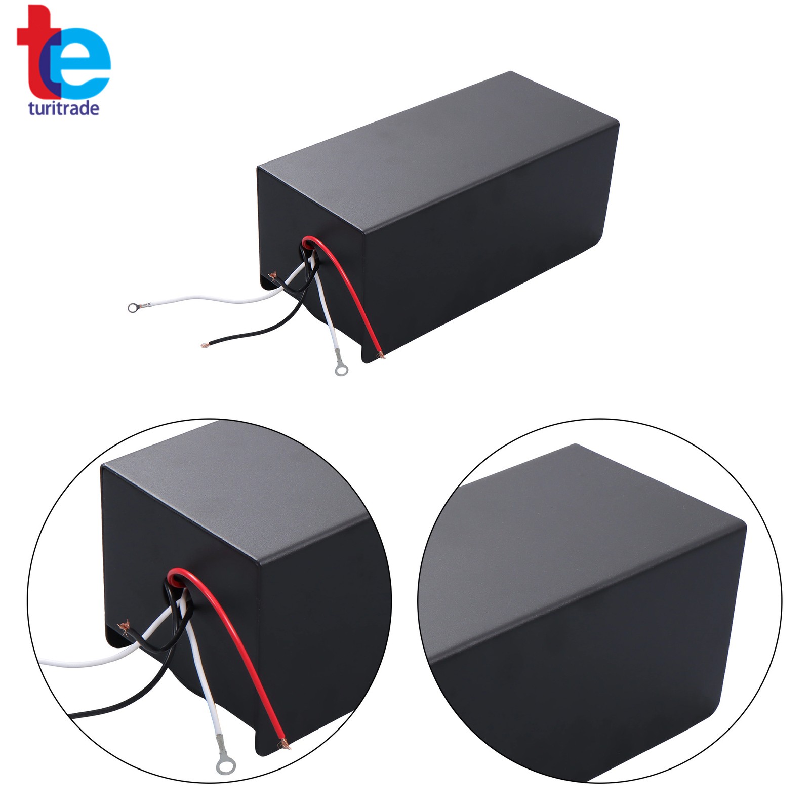 2pcs Led Trailer Tail Light Kit 6″ Oval Red & 2″ Round Marker Steel Housing