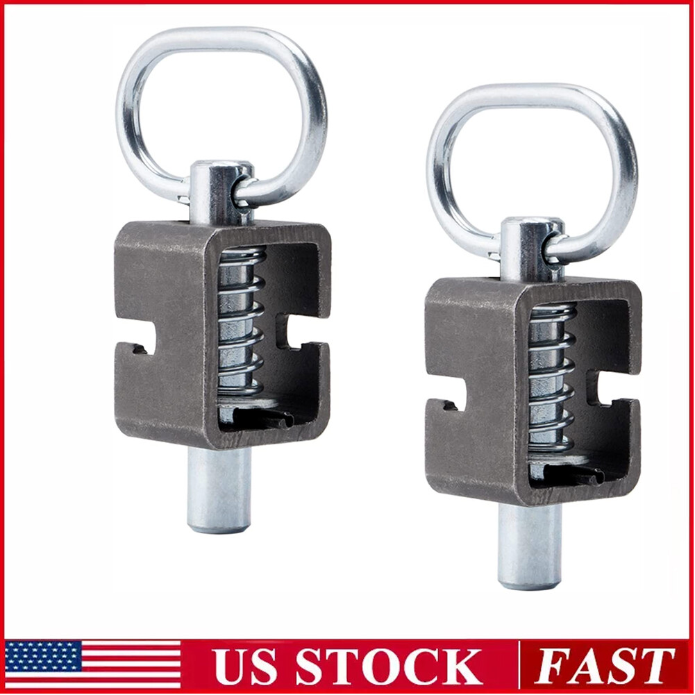 2 Pack Spring Pin Latch Lock For Utility Trailer Tail Gate Loaded Heavy Duty
