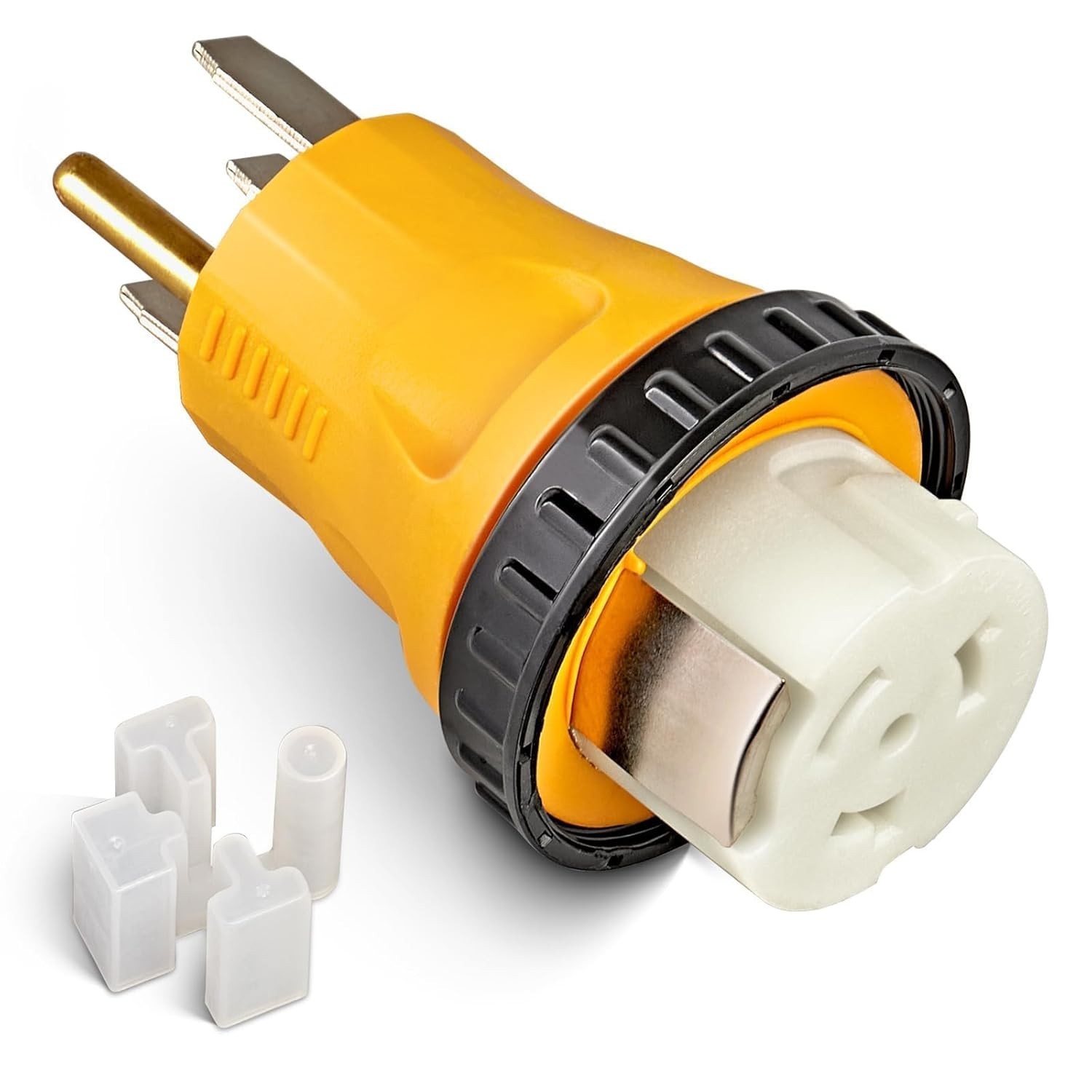 NEMA 14-50P to SS2-50R Twist Lock RV Generator Adapter, 50 Amp 14-50P RV Gene