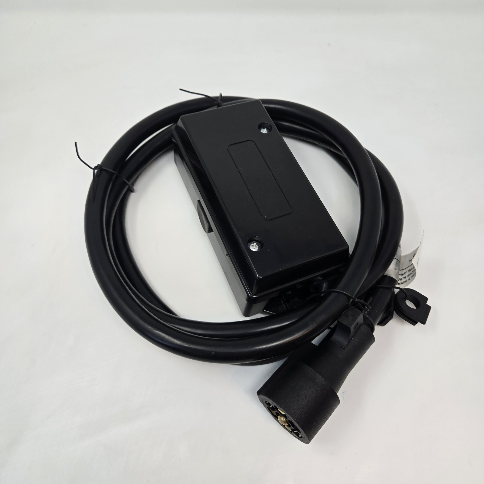 MICTUNING 8ft 7 Way Plug Inline Trailer Cord with 7 Gang Junction Box Kit