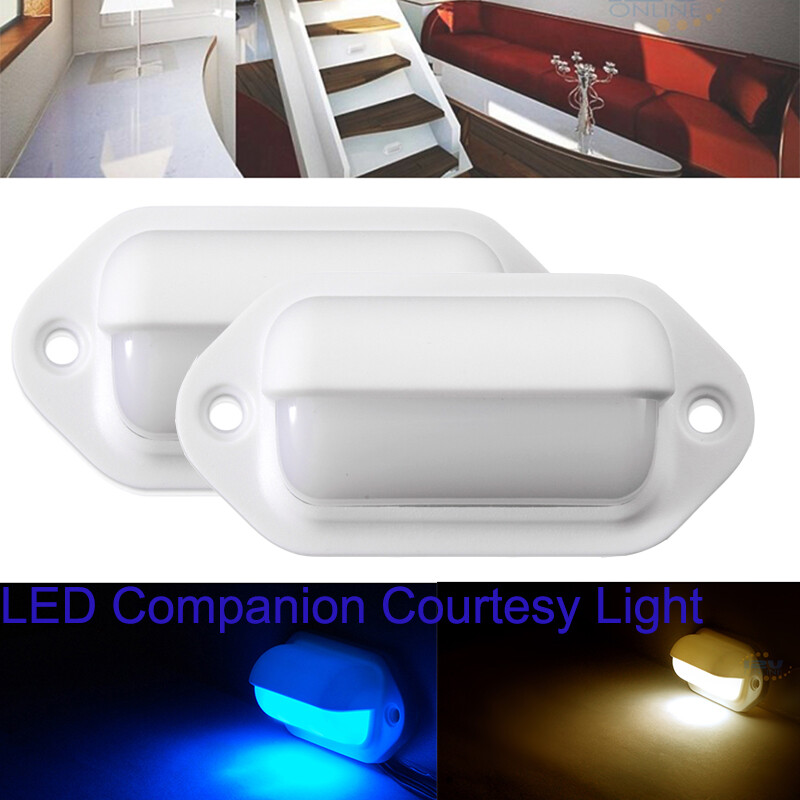 2X 12V RV Boat LED Companion Way Courtesy LightsLandscape Stair Lamp Boat Marine