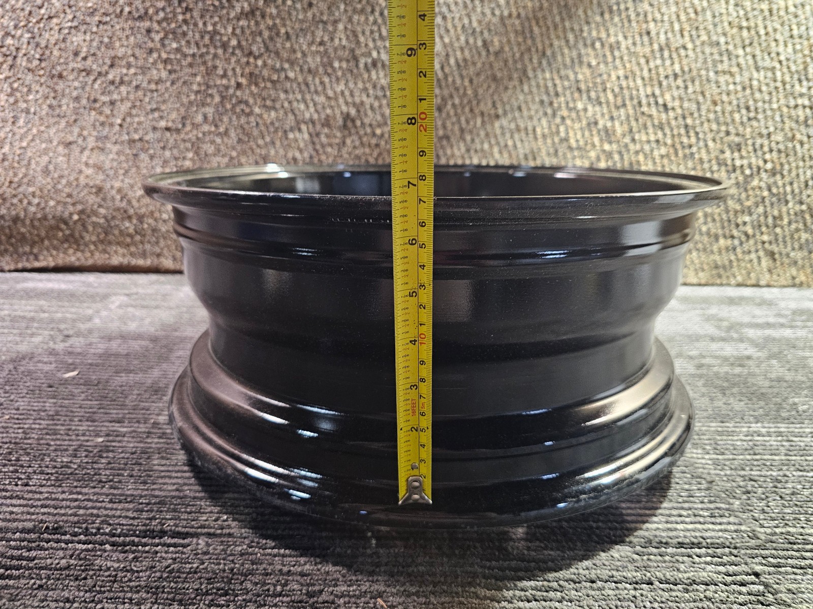 (QTY 1) eCustomrim Evolution Black Machined Trailer Wheel Rim 16×6 6×139.7 0mm