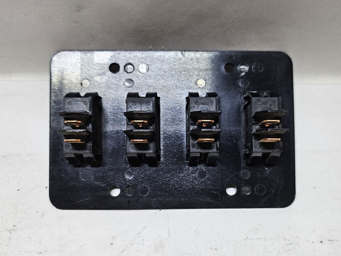 Black Quad 4 GANG ON/OFF 12 volt Black Light Switch RV MARINE RV CAMPER TRAILER