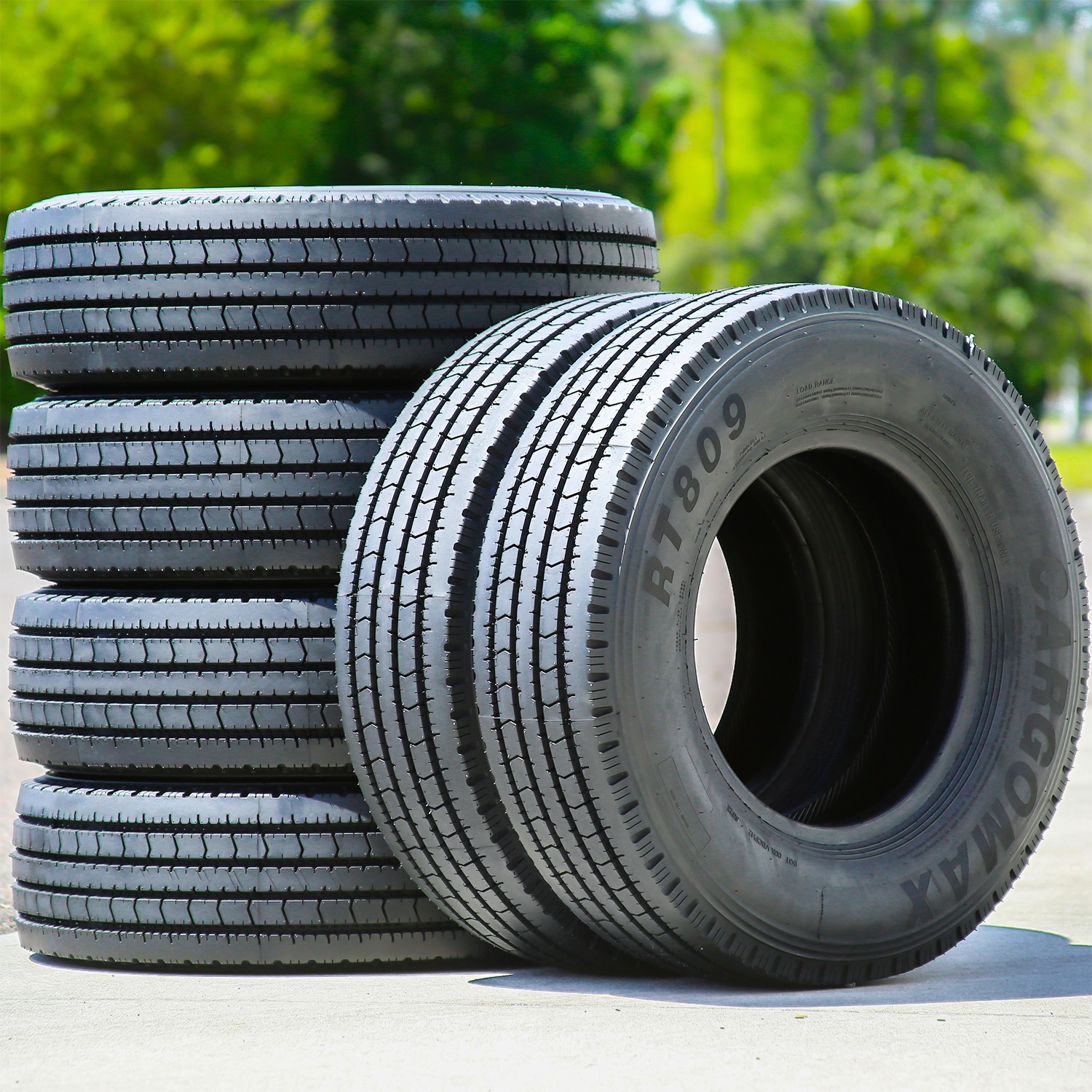5 Tires Cargo Max RT809 All Steel ST 235/80R16 H 16 Ply (DT) Trailer