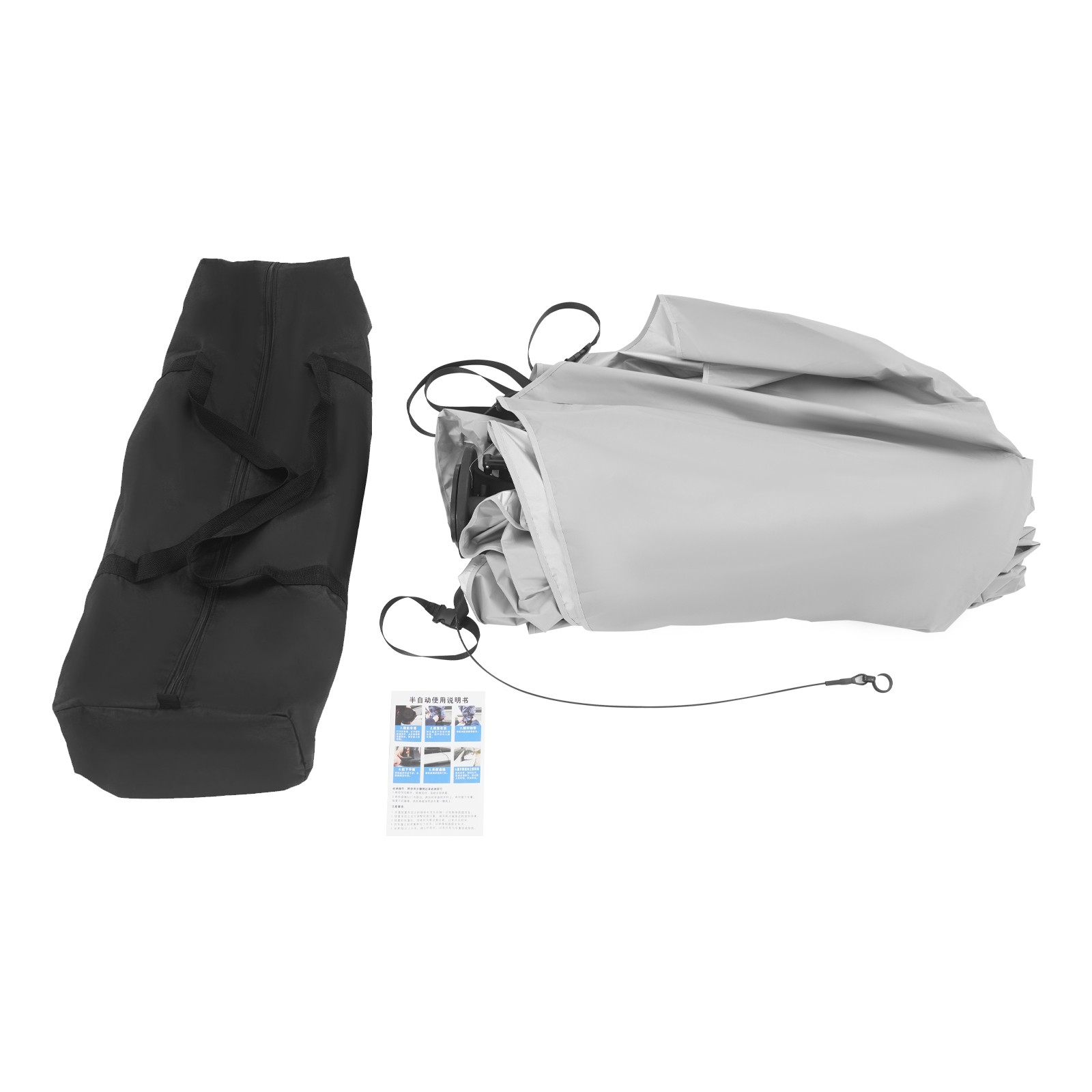 Folding Car Umbrella Removable Carport Awning Cover Semi-Automatic Car Canopy