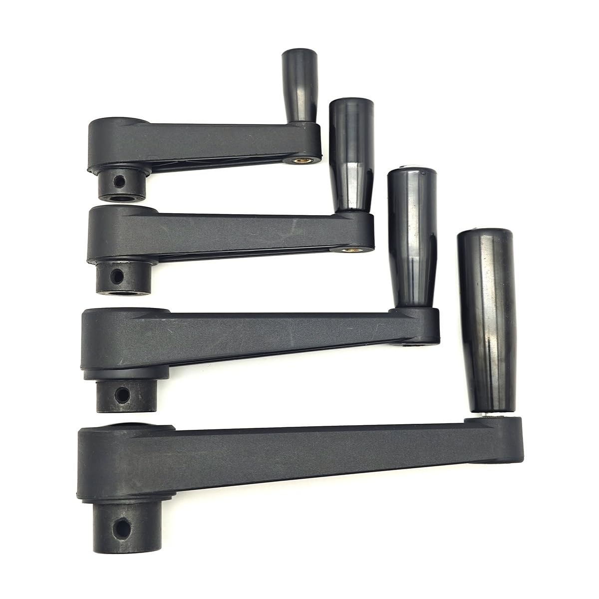 4 Inch Nylon Crank Handle Drill Press Revolving Round Hole 12×100 Black