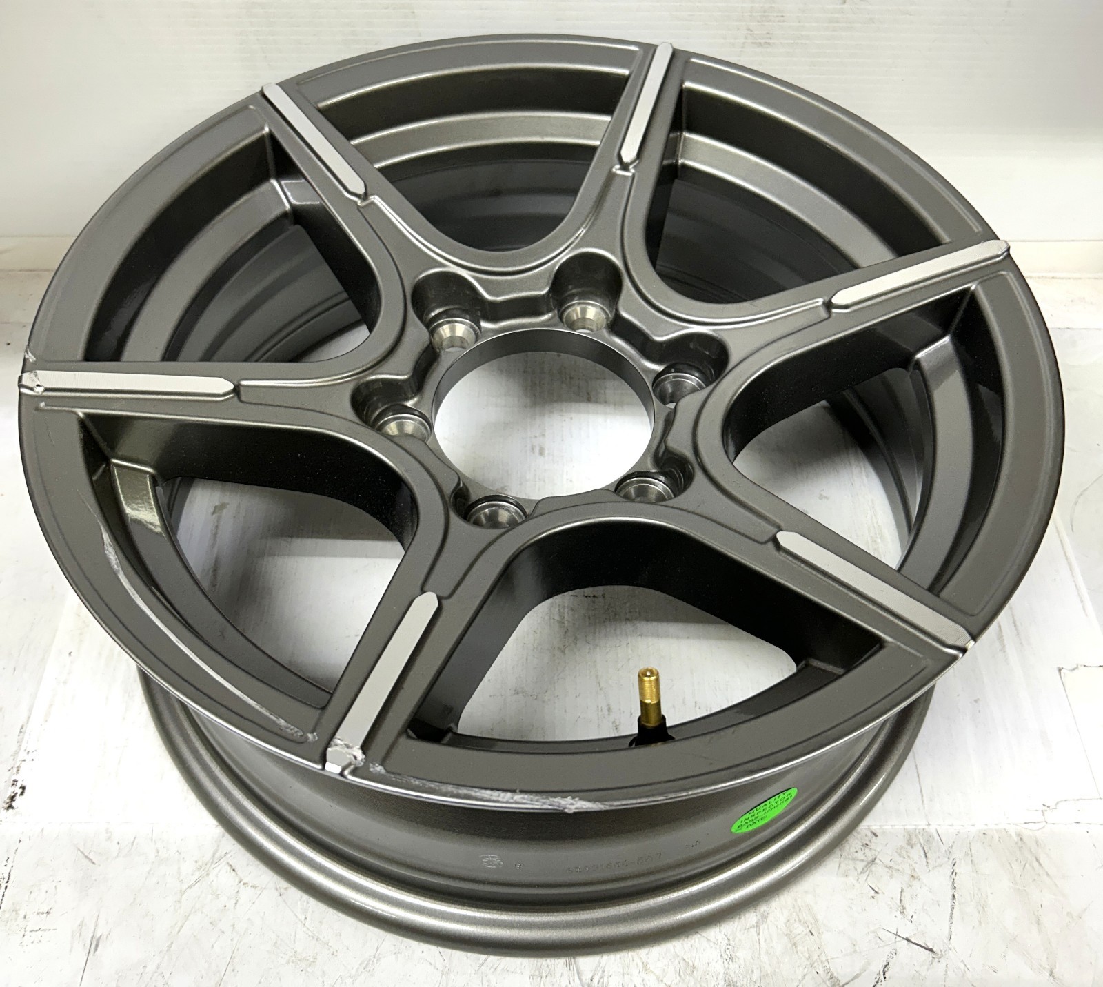 15×6 6 Lug Gray Machined Aluminum Trailer Wheel 63891 15655 GMLS