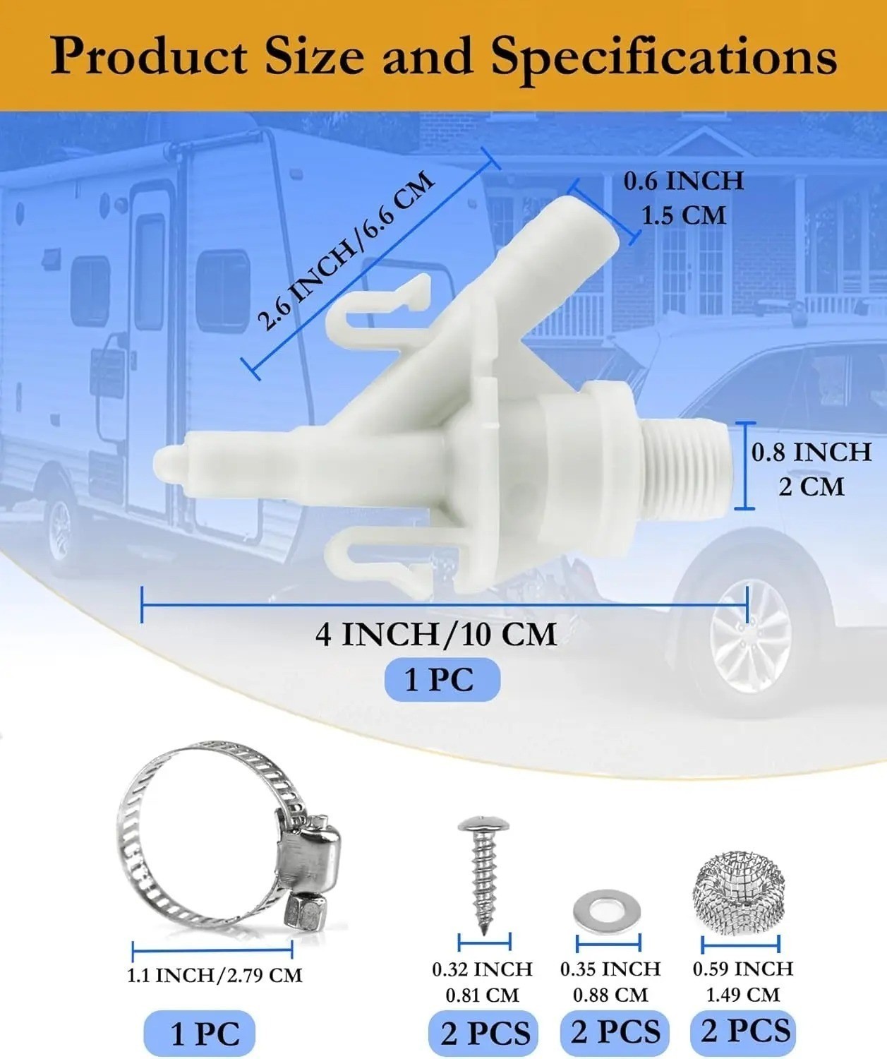 Upgraded RV Toilet Water Valve Kit Leak Proof Dometic 300 310 320 385311641
