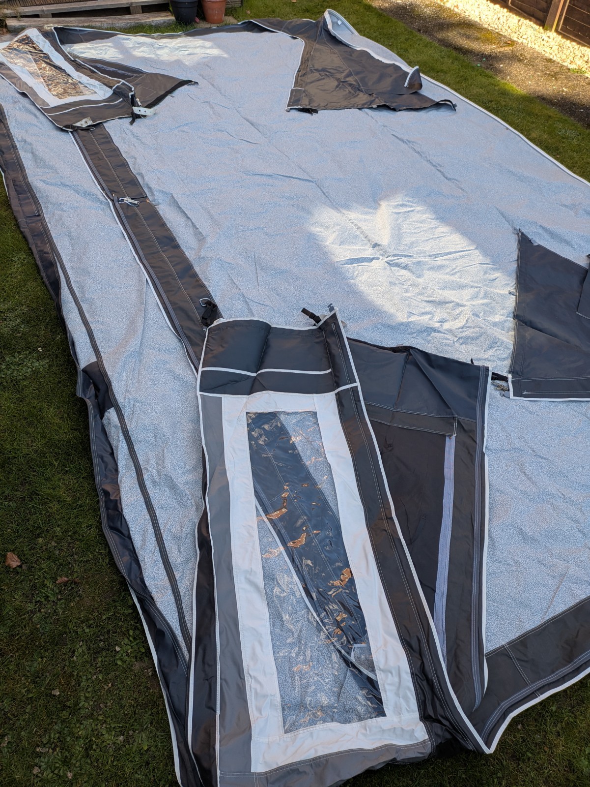 Dorema Onyx 270 Caravan Awning Size 13 Grey CANOPY ONLY NO POLES Great Condition