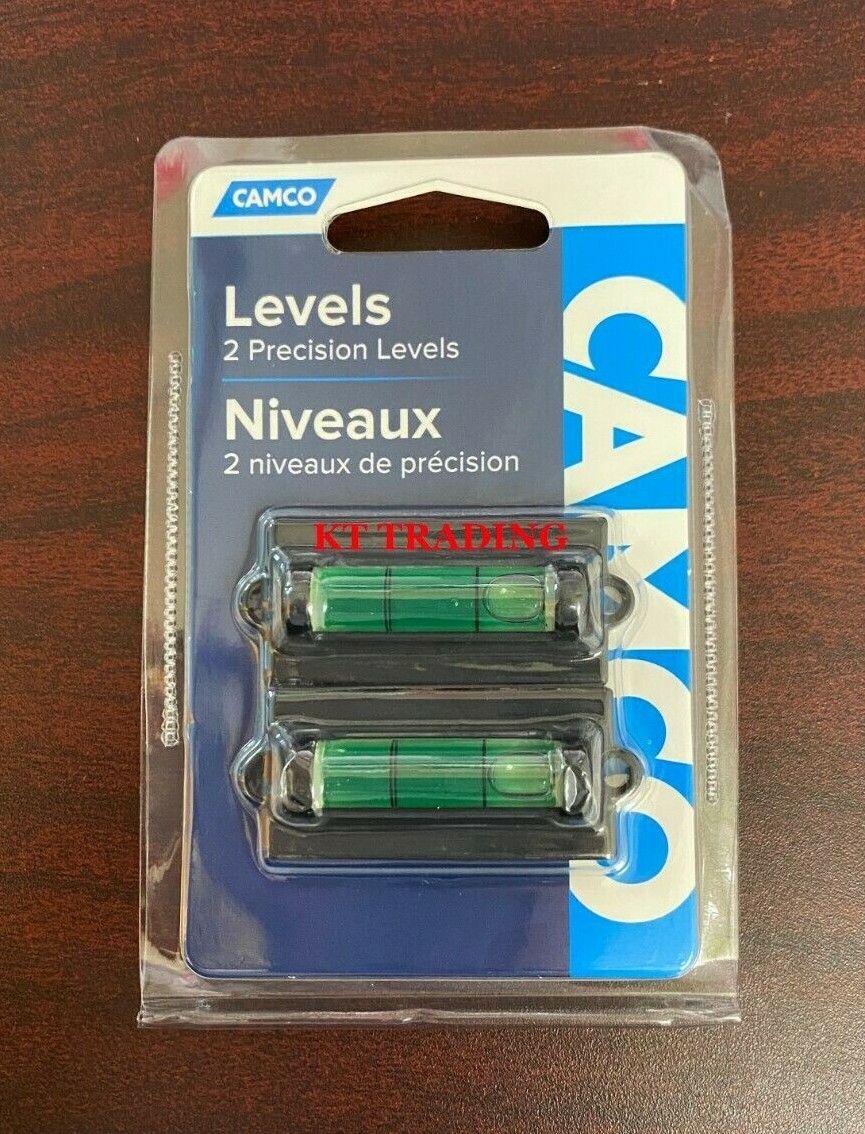 (2-Pk) CAMCO Trailer RV 2 Precision Front-Back / Side-Side LEVELING Indicator