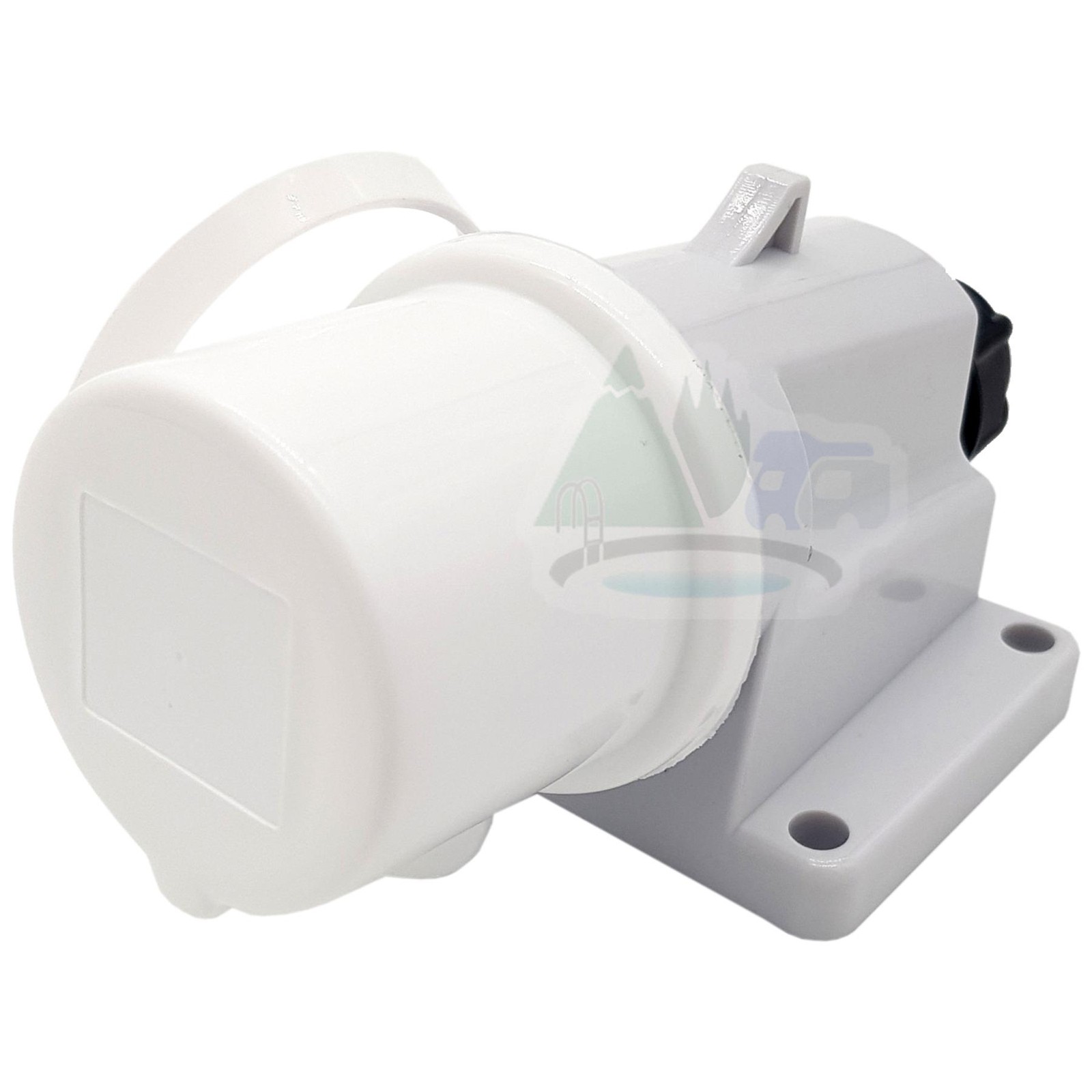 GENUINE MAYPOLE MAINS INLET SOCKET & CAP 594 CARAVAN MOTORHOME NEW