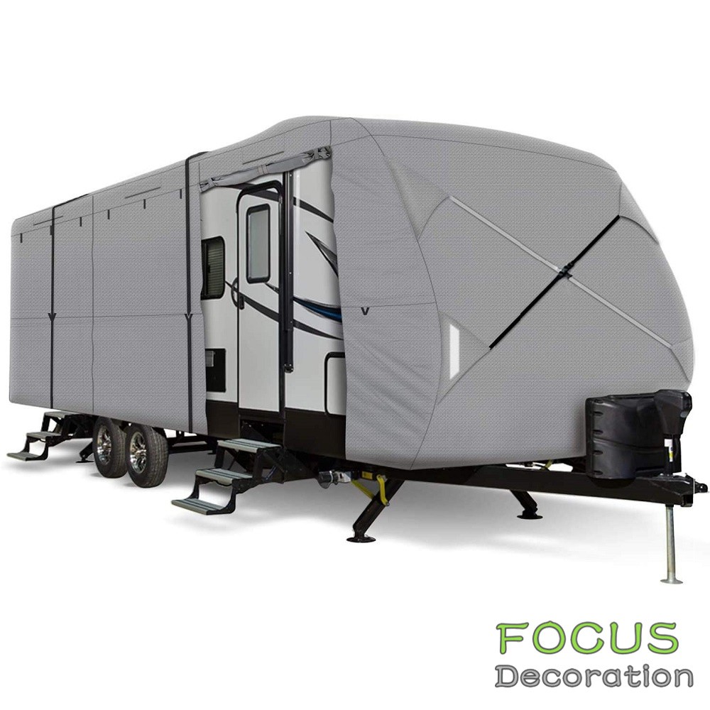 20′-22′ Non-Woven Fabric Travel Trailer RV Cover Waterproof Anti-UV For Camper