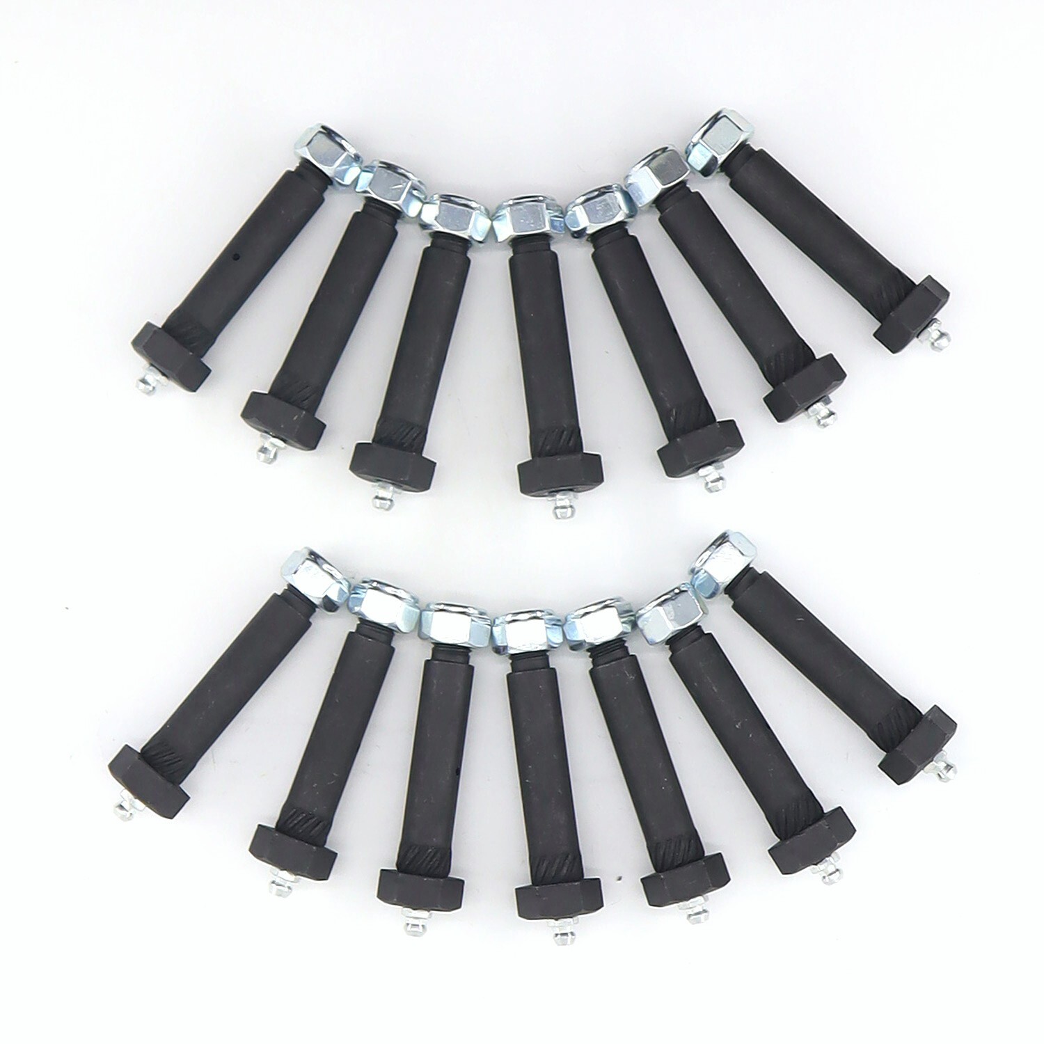 RJSPHH Trailer Axle Spring Shackle Greaseable Spring Bolt 9/16 x 3 （14pcs）