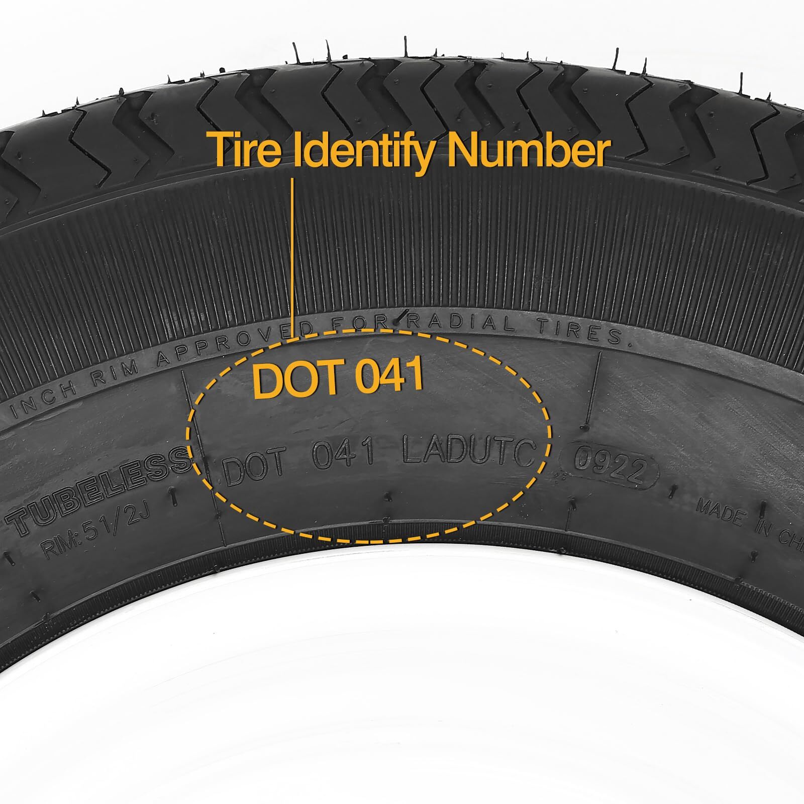 Set of 2 Radial Trailer Tire ST205/75R14 8 Ply, 205 75 14 Load Range D LRD