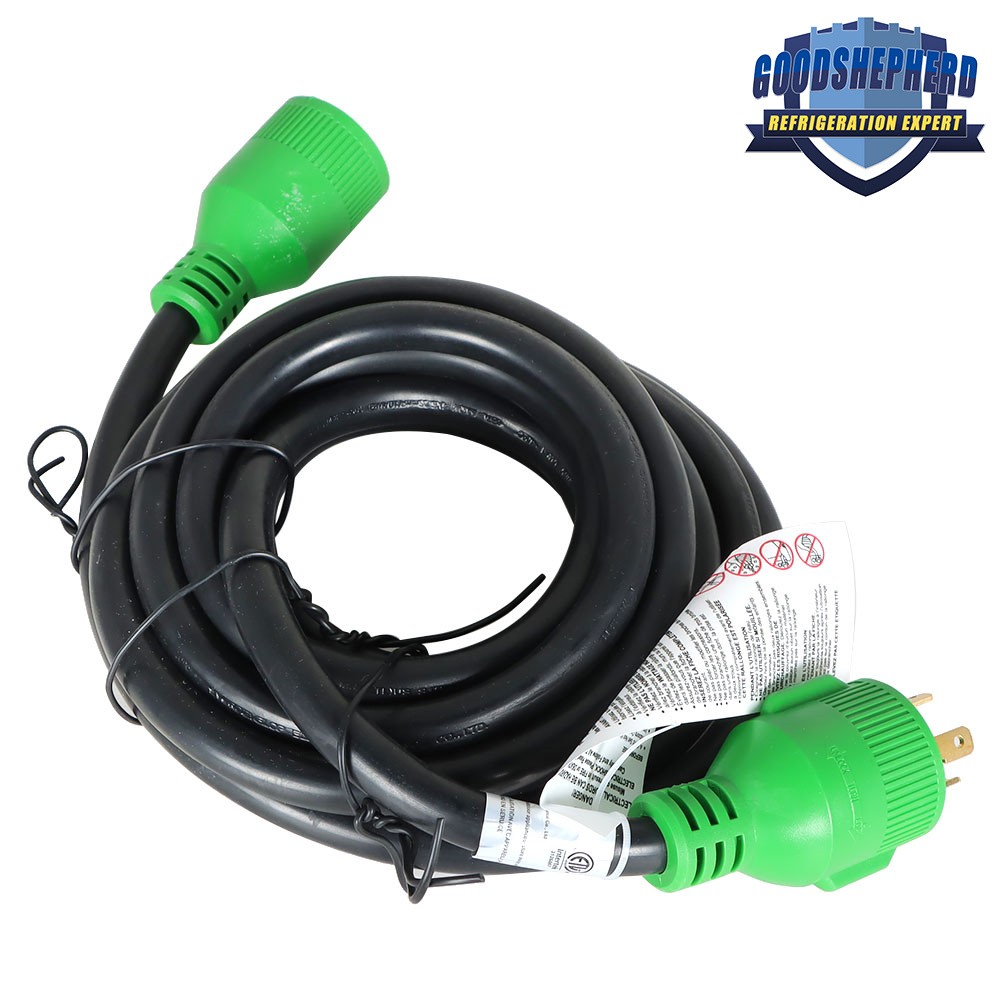 4 Prong 30 Amp 15 Foot Generator Extension Cord NEMA L14-30P/L14-30R 125/250V