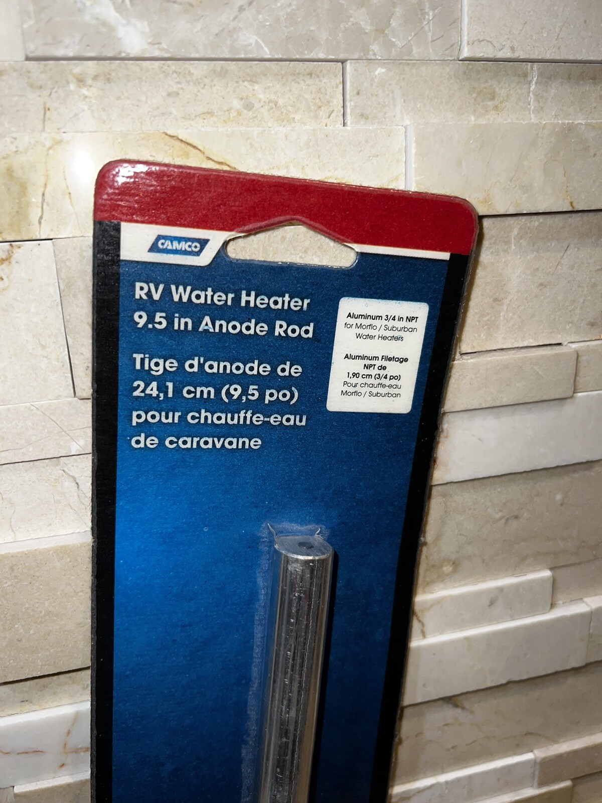 CAMACO RV Water Heater 9.5 in Anode Rod Aluminum 3/4 In NPT