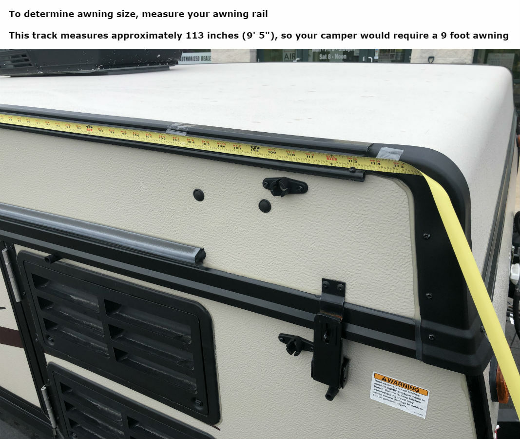 Dometic Trim Line Bag Awning – Onyx – 10 Foot Length – Zipper – 944NR10.FJ1