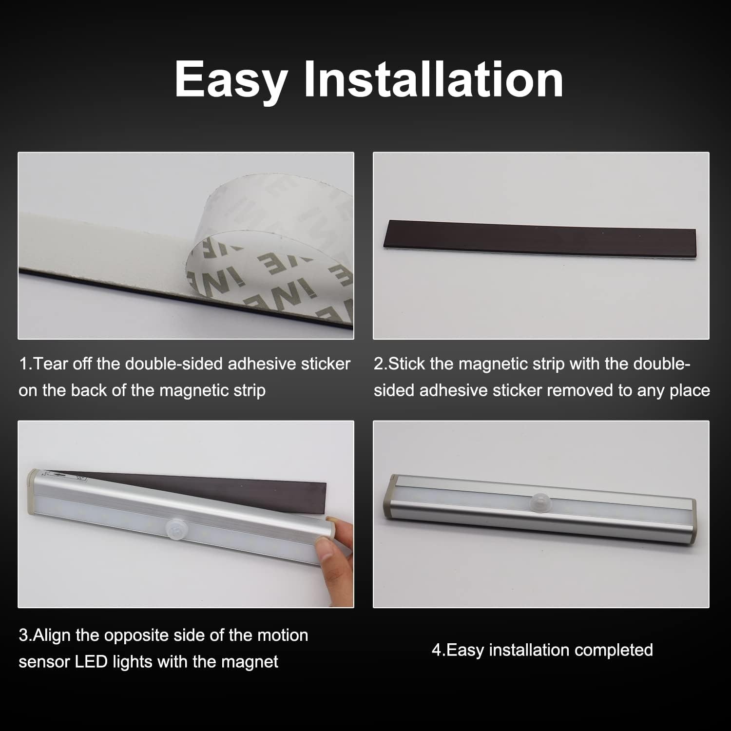 10 LED Waterproof Motion Sensor RV Step Lights – Easy Install Magnetic Night Bar