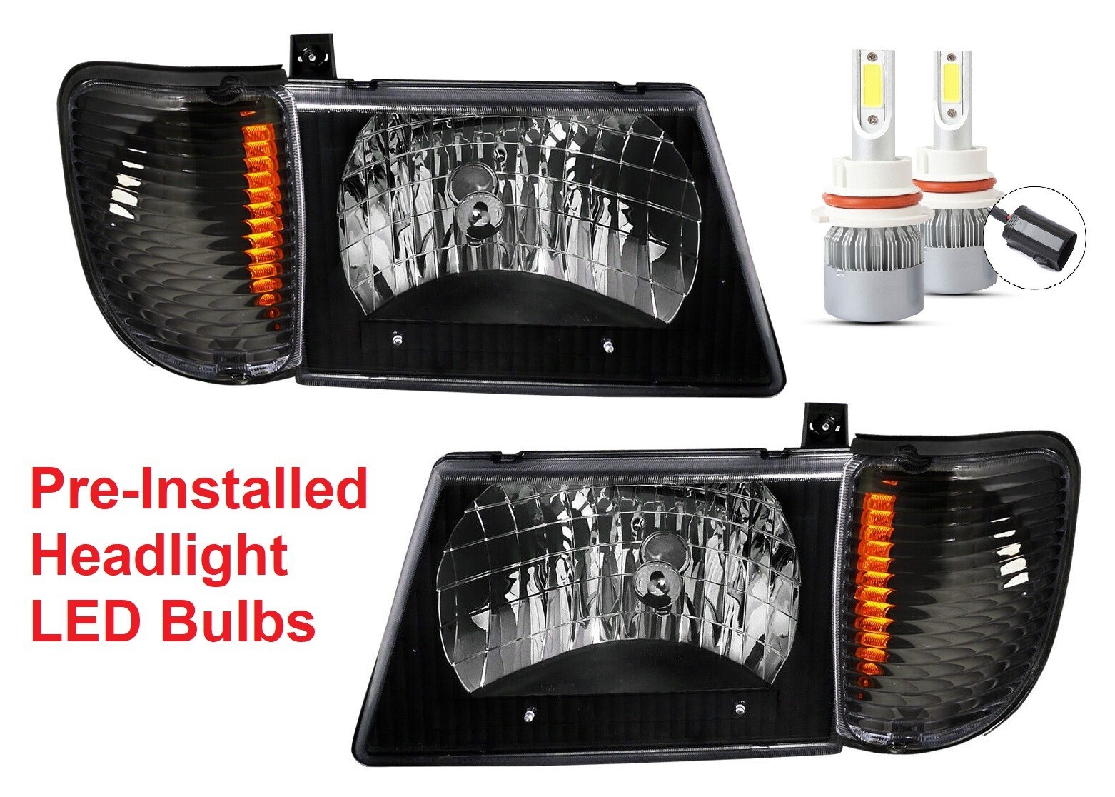 R-VISION TRAIL LITE 2003 2004 BLACK LED HEADLIGHTS HEAD LIGHT SIGNAL RV