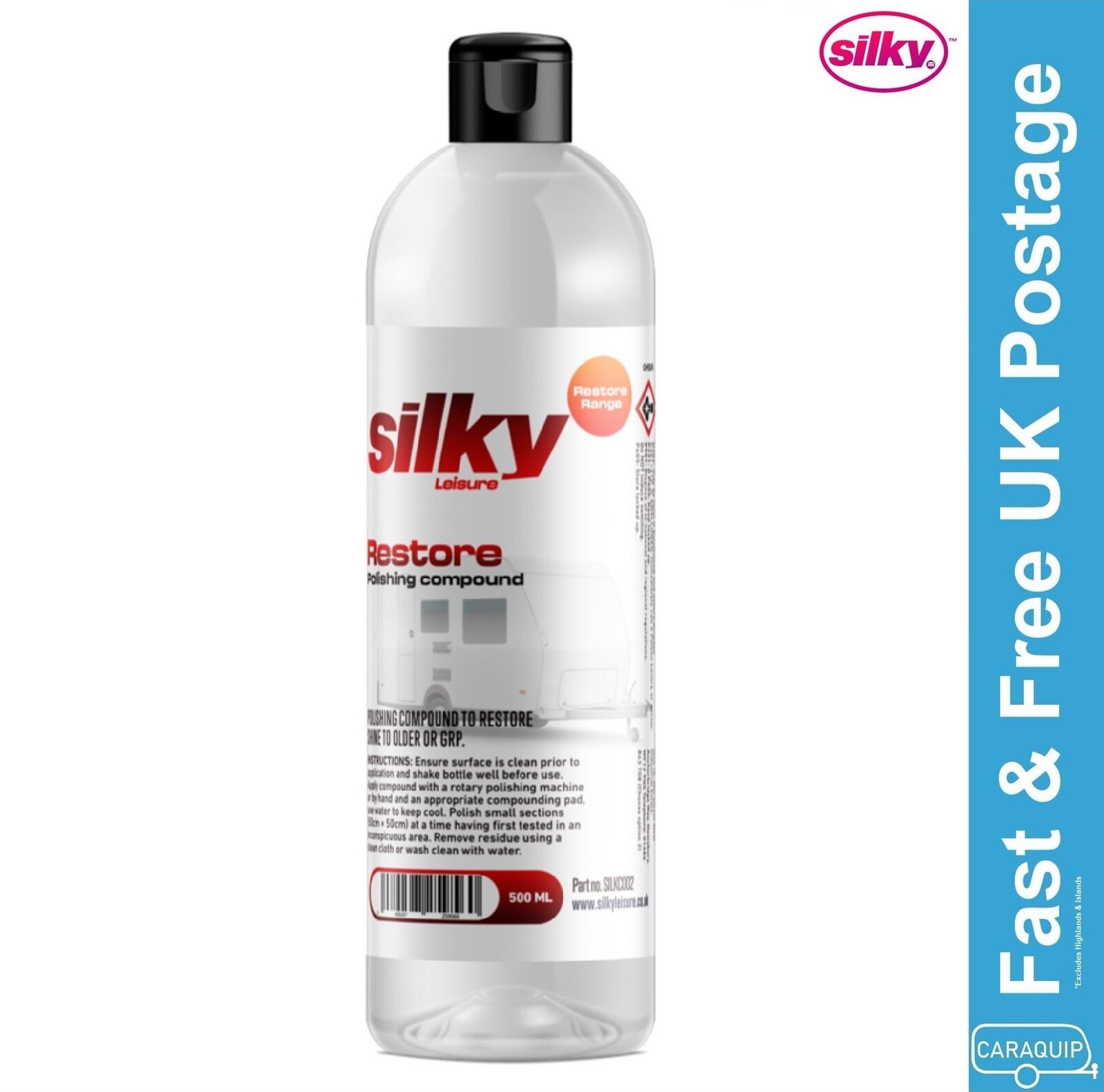 Silky Restore Polish Stage 2 500ml Gelcoat Motorhome Caravan – SILKC002