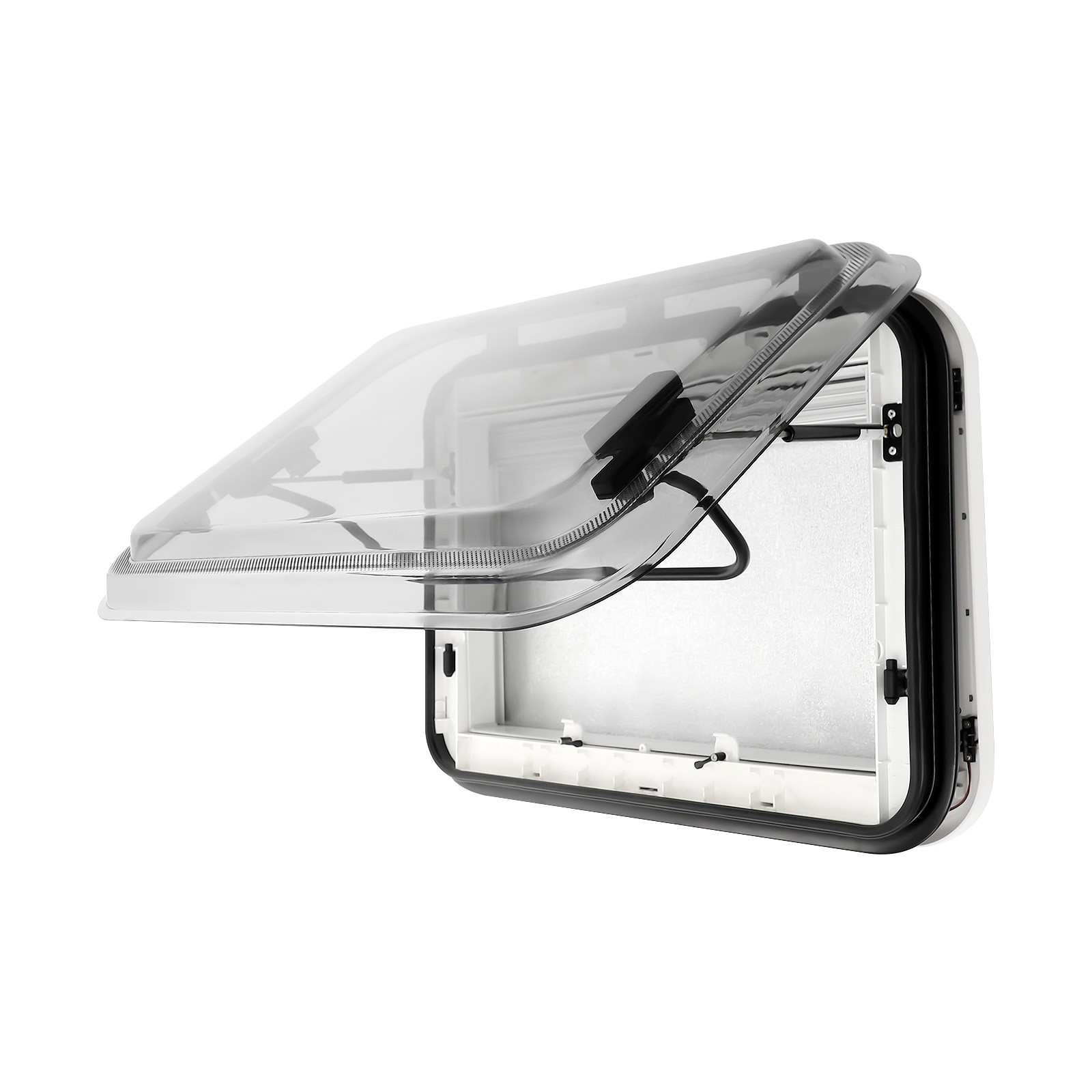 70° Camper Van Roof Window Caravan Roof Vent Hatch Roof Skylight & Led Light