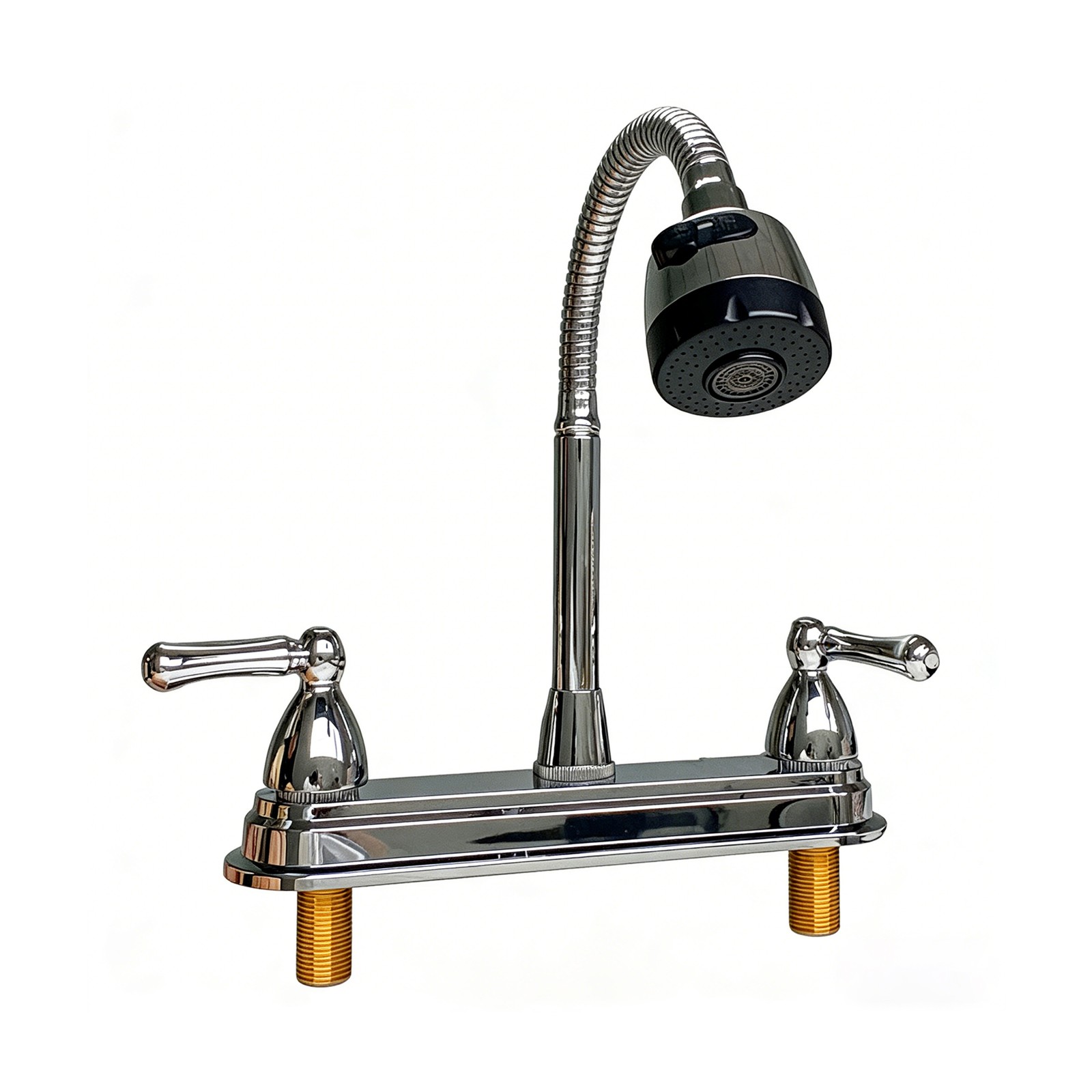 8Inch RV Kitchen Sink Faucet Pull Down/Out Sprayer Swivel Mixer Taps For Home RV