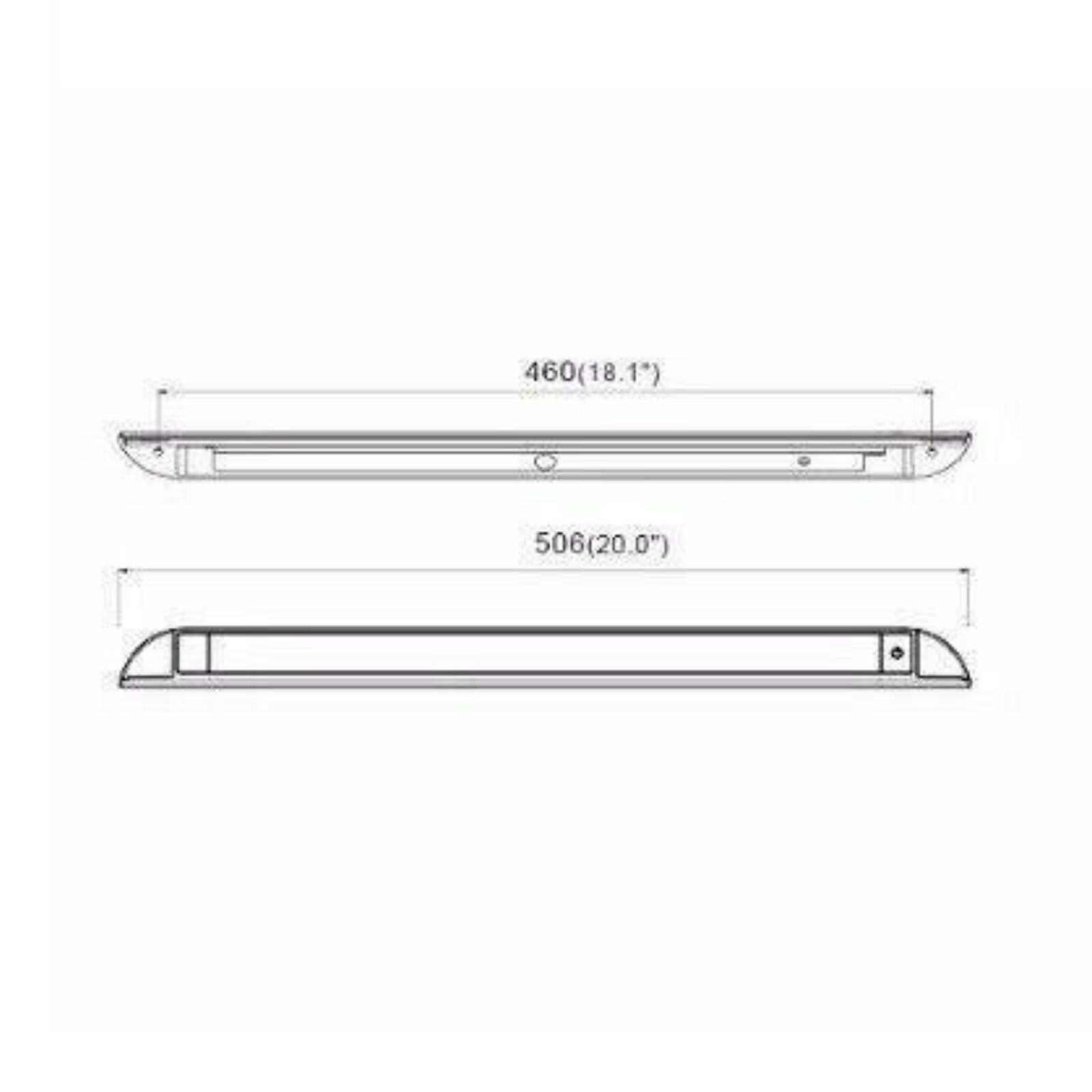 LED Awning Light 12V 24V Waterproof 506mm Exterior Strip Lamp Caravan Motorhome
