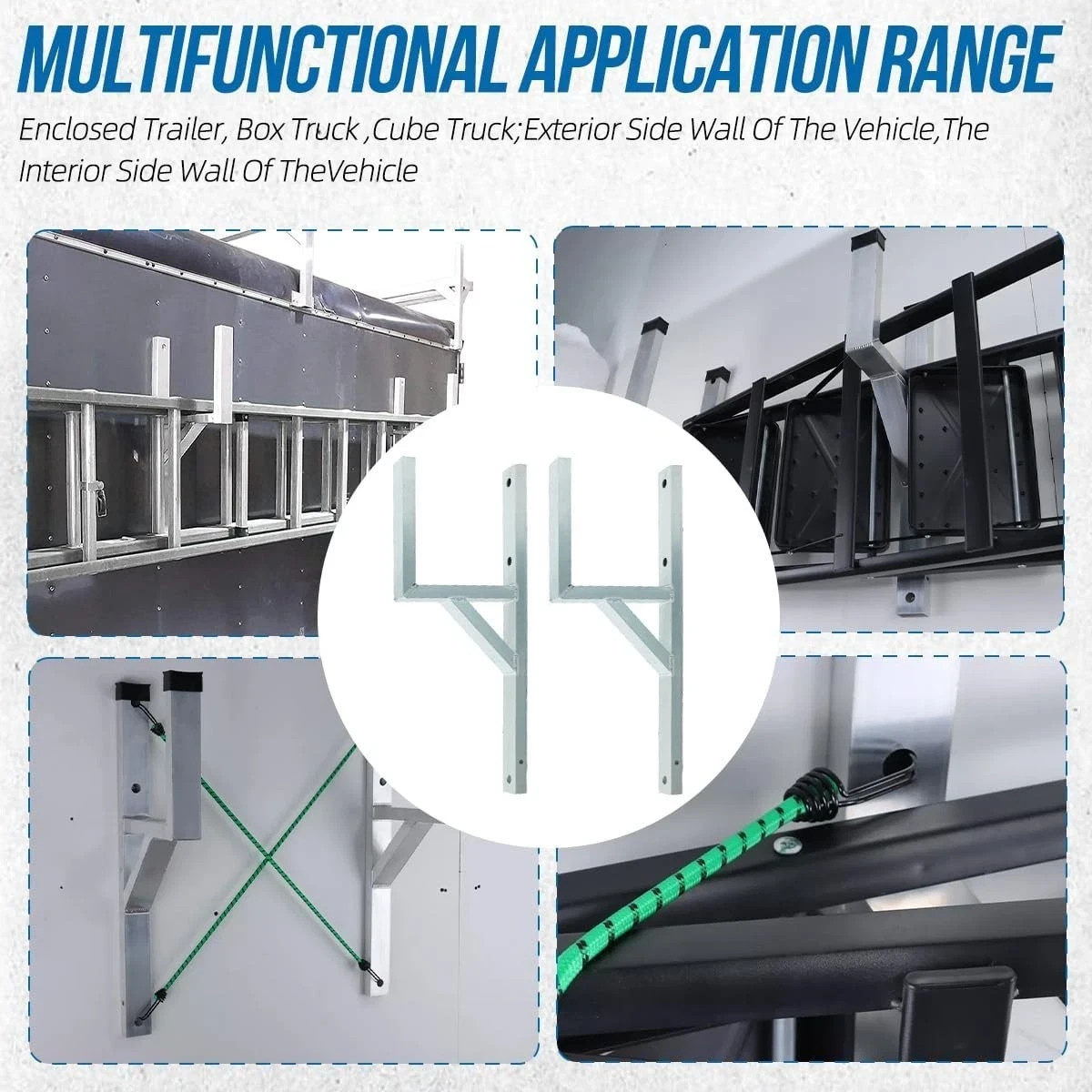 U.S Warehouse Fits Ladder Rack for Trailer,Side Mount Heavy Steel Ladder Rack