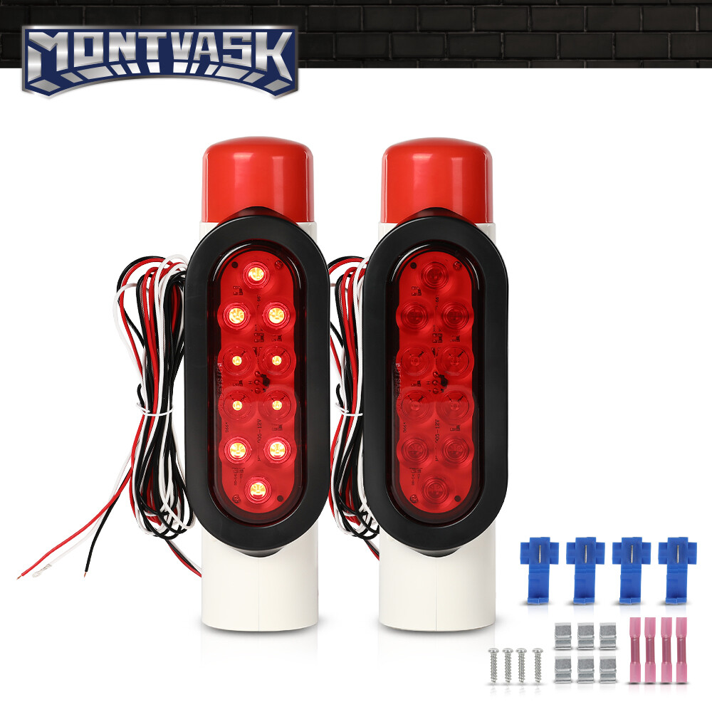 Boat Trailer Incandescent Pipe Light Kit Fit For 2″ PVC Upright Guide Poles