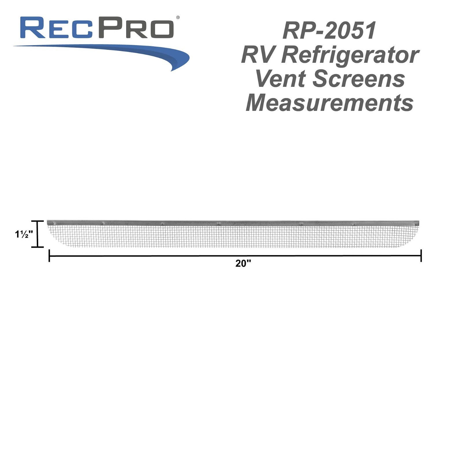 RV Refrigerator Vent Screen Insect Cover – 3 Pack 1.5″ x 20″ with Tools