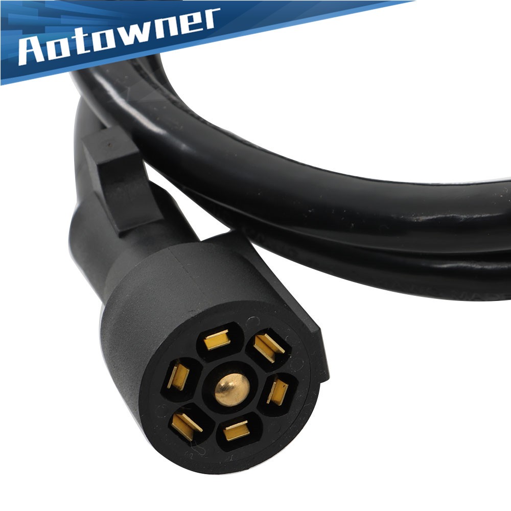 7 Way Trailer Cable 6FT with 7 Pin Plug and 7 Gang Junction Box For RV Trailer