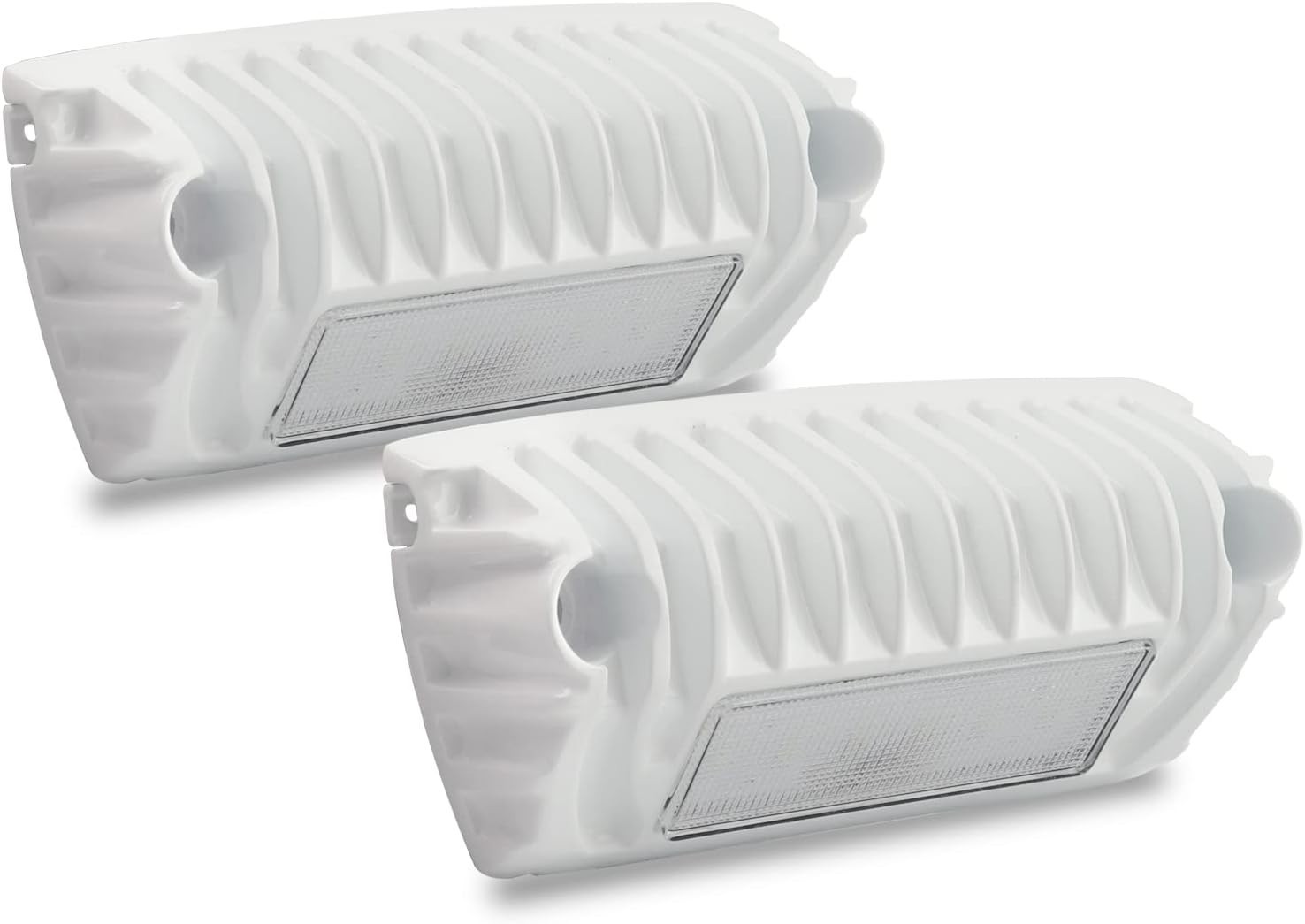 Multi-Purpose LED Exterior Light for RVs, Trailers, Boats – White Aluminum