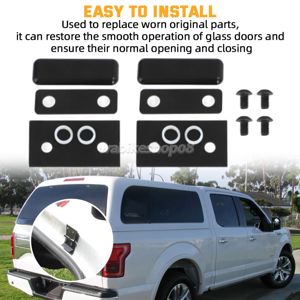 For 710001 SnugTop Camper All Glass Rear Doors Iron+Rubber Nut Plates W Hardware