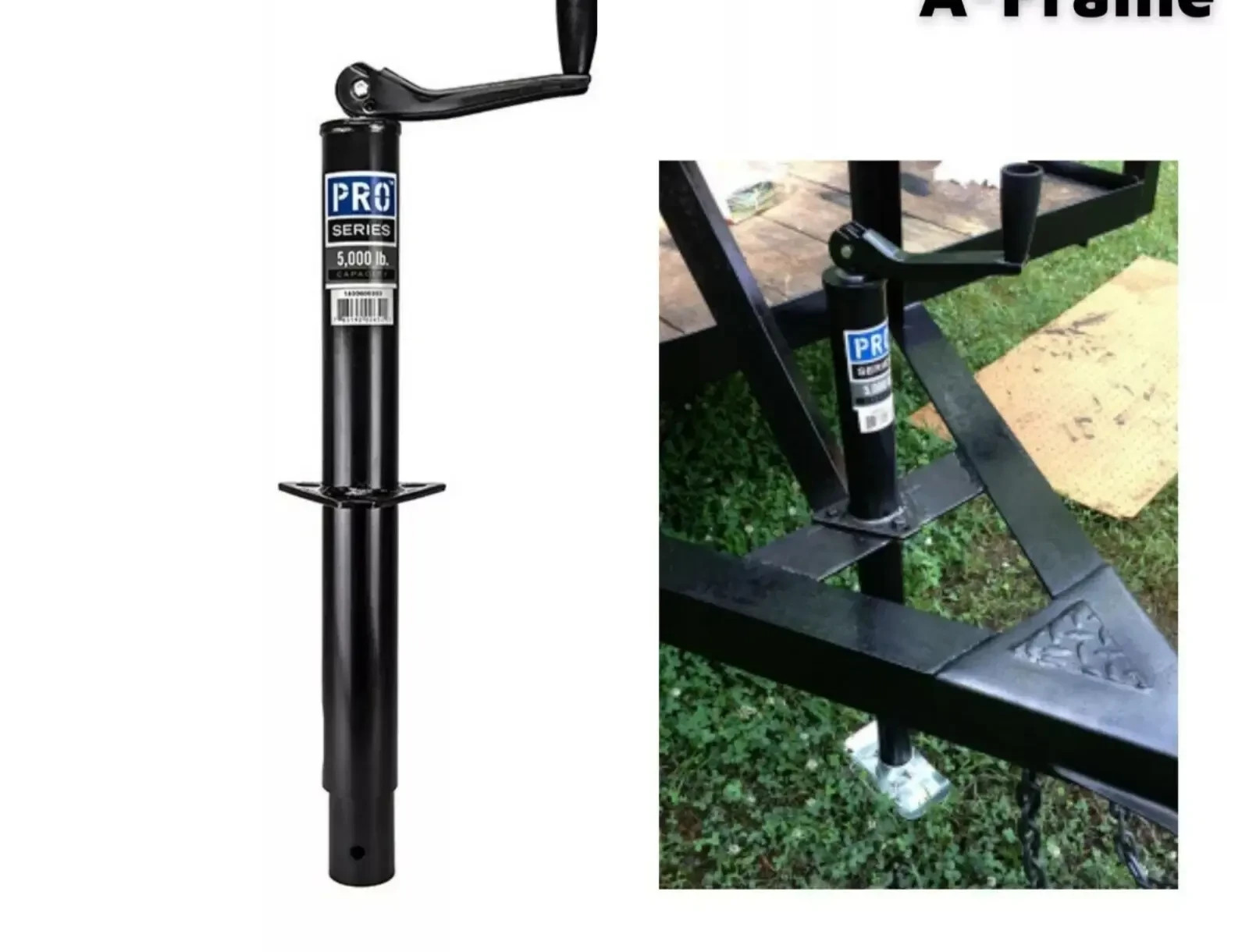 Heavy Duty A-frame Topwind Trailer Jack Tube 5000lb 15in Lift Travel RV Truck
