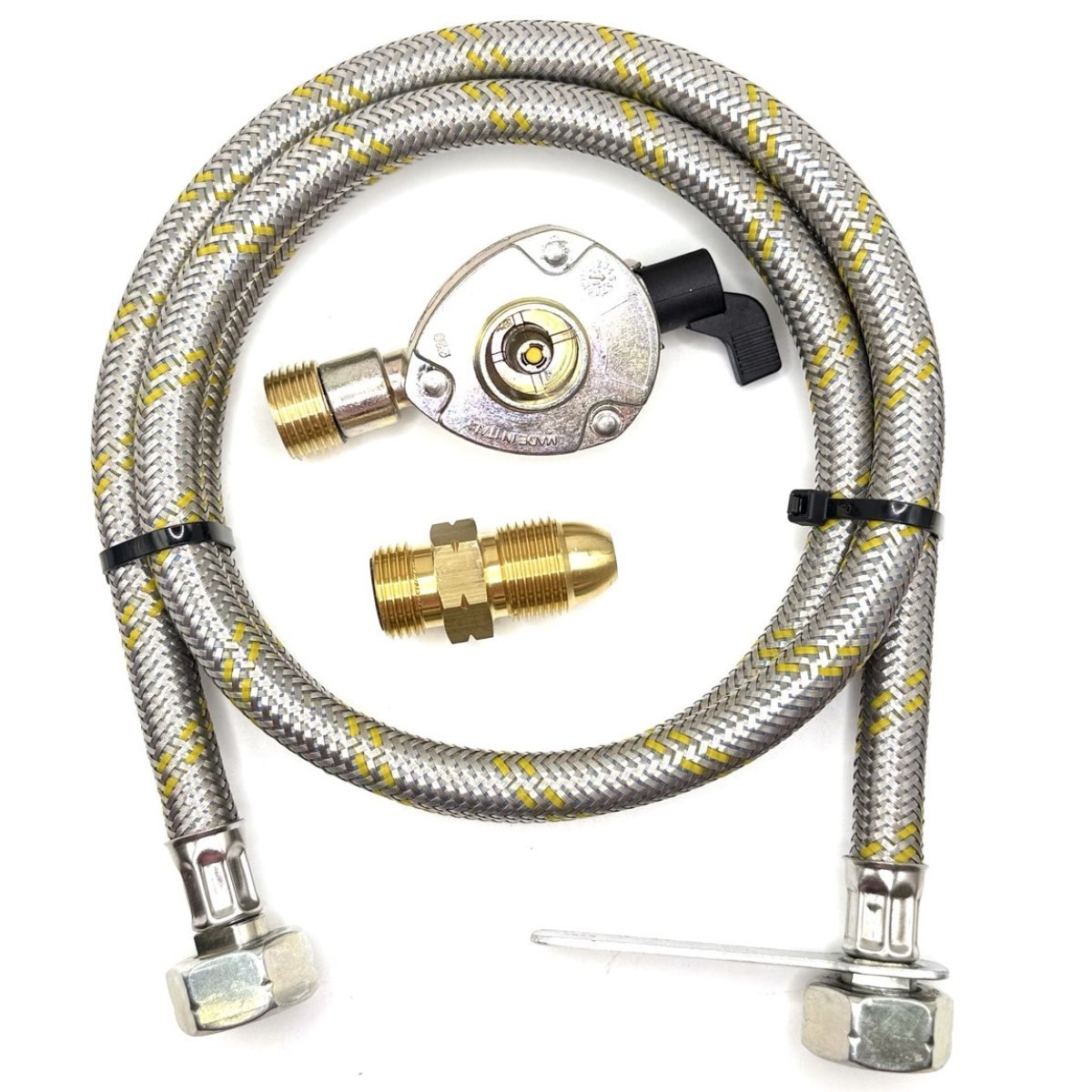 1.5M Hose LPG UK Gas Bottle 5/8″ LH POL Adapter , 20mm CLIP ON 21.8mm lh