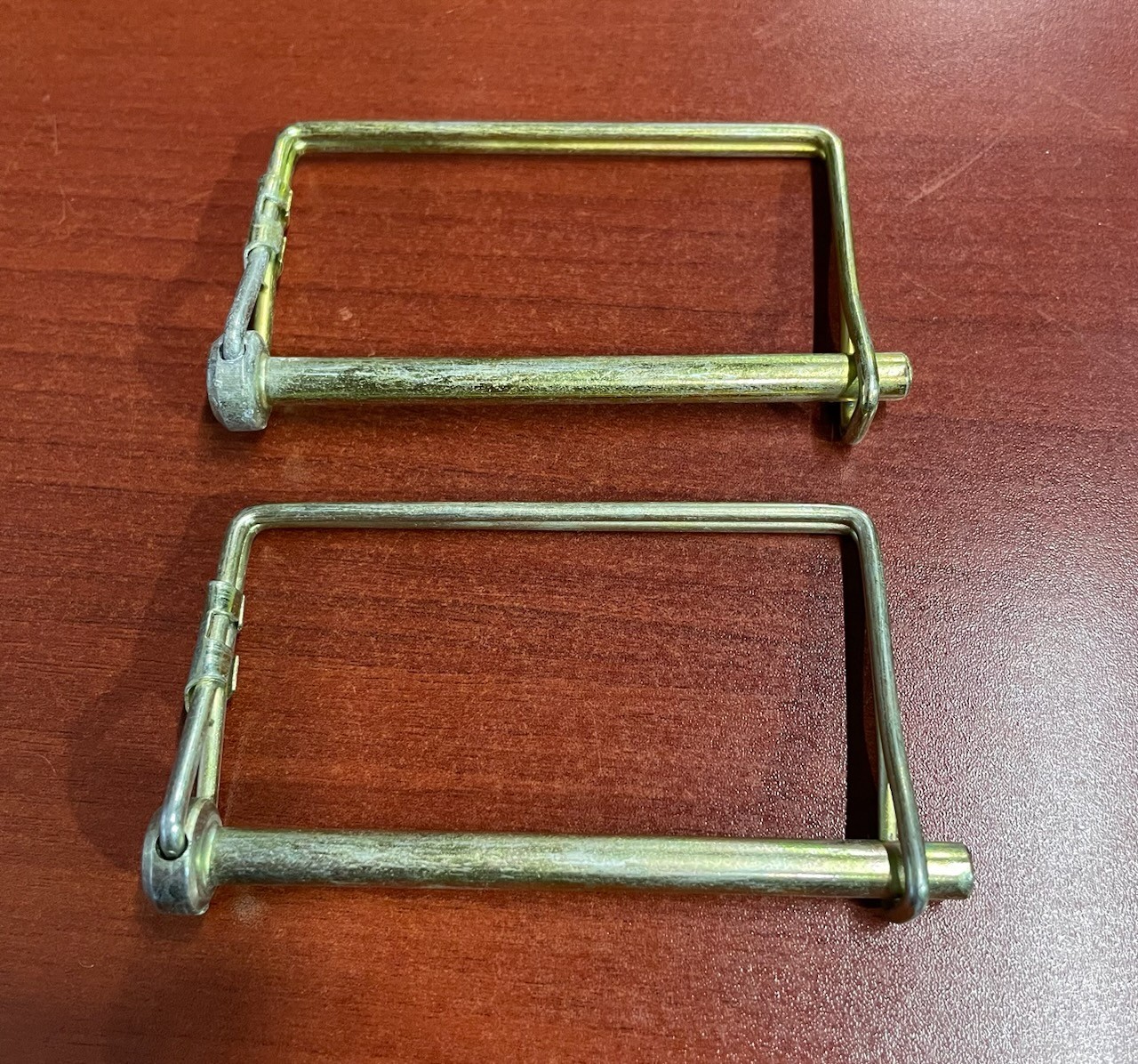 PAIR OF Carbon Steel Safety Pin Snap Square Shape Double Wire Lock 1/4 diameter