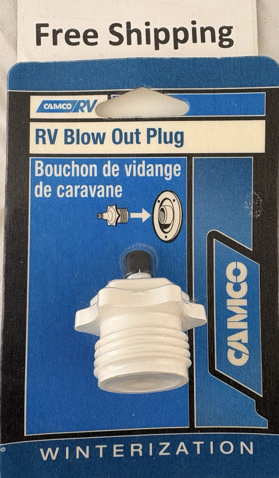 Camco RV Water System Blow Out Plug 36103 Boat Motorhome Camper Motor Home